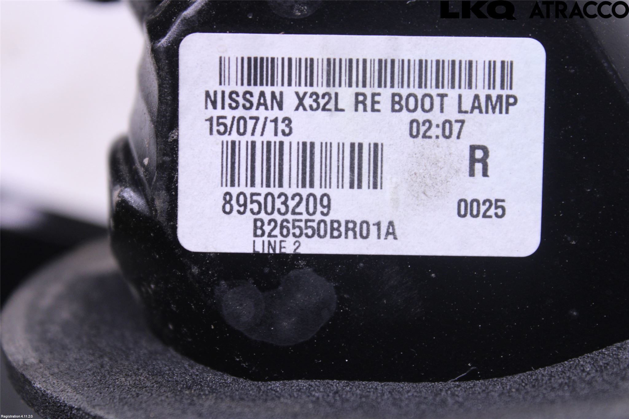 Nissan QASHQAI+2  10-14 Bakljus Lucka Hö