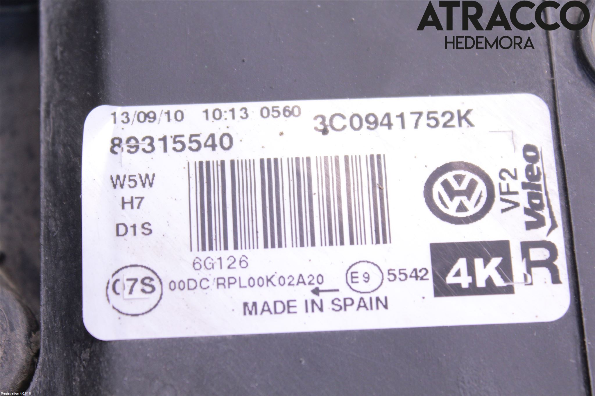 Volkswagen VW PASSAT 05-11 Strålkastare Höger