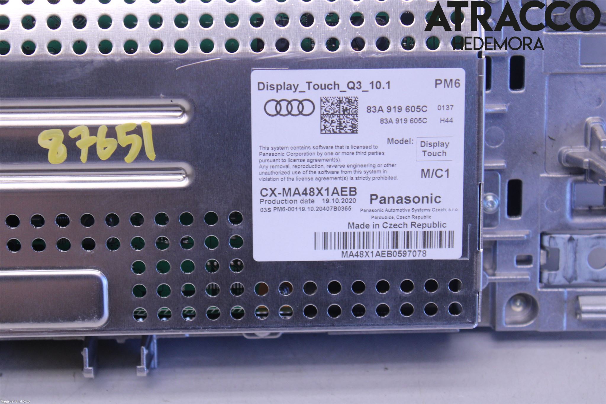 Audi Q3 F3 19- Cd Radio - Multimediapanel