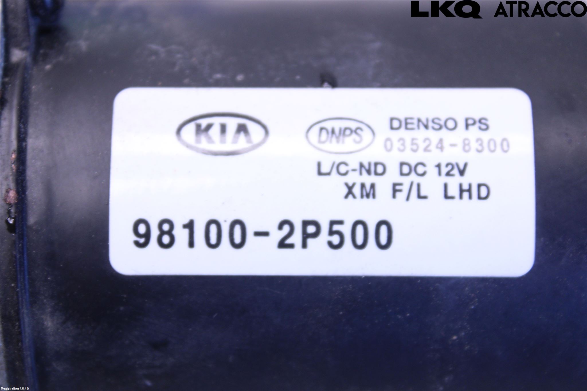 Kia SORENTO 10-14 Torkarmotor Vindruta