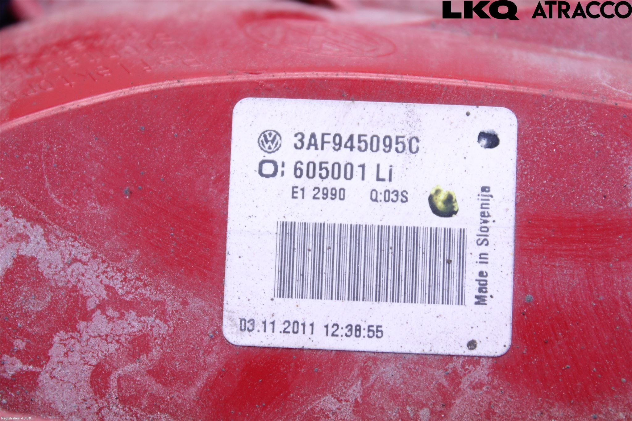 Volkswagen VW PASSAT 11-14 Bakljus Vänster