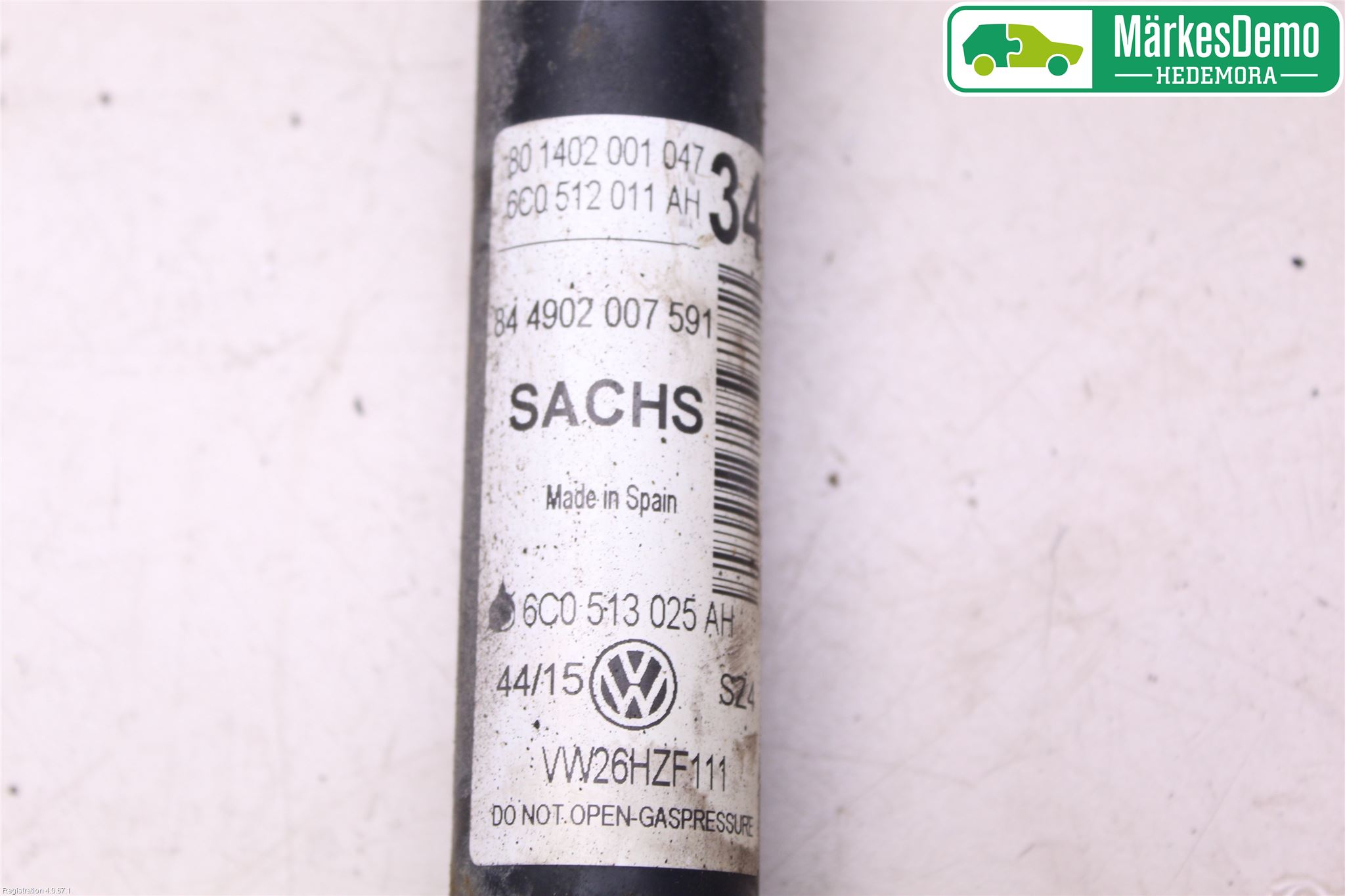 Volkswagen VW POLO 10-17 Stötdämpare Bak