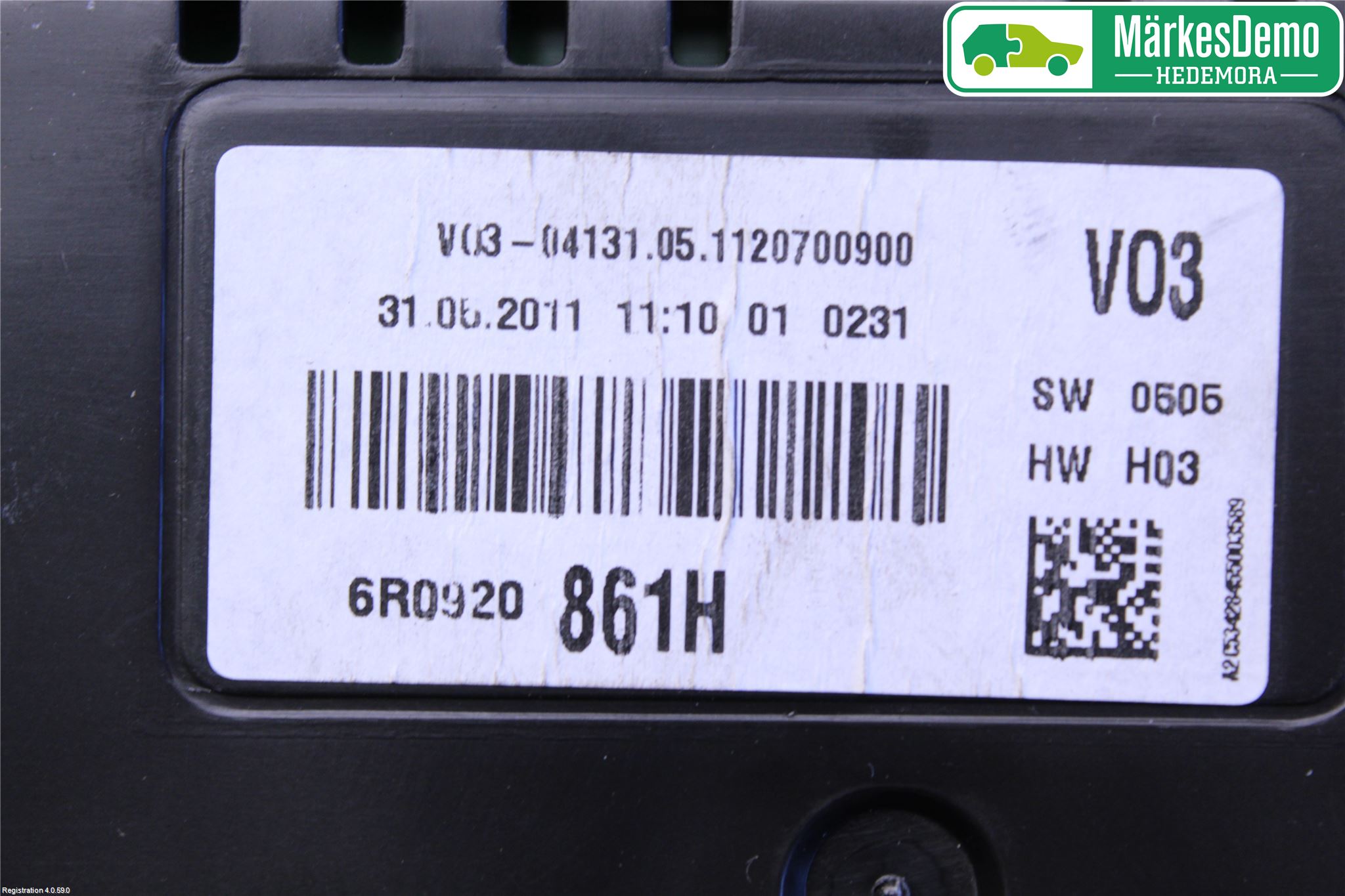 Volkswagen VW POLO 10-17 Instrument Komb