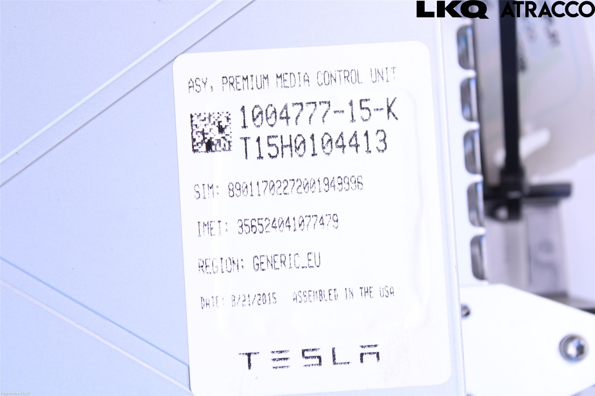 Tesla MODEL S 13- Multifunktionsdisplay