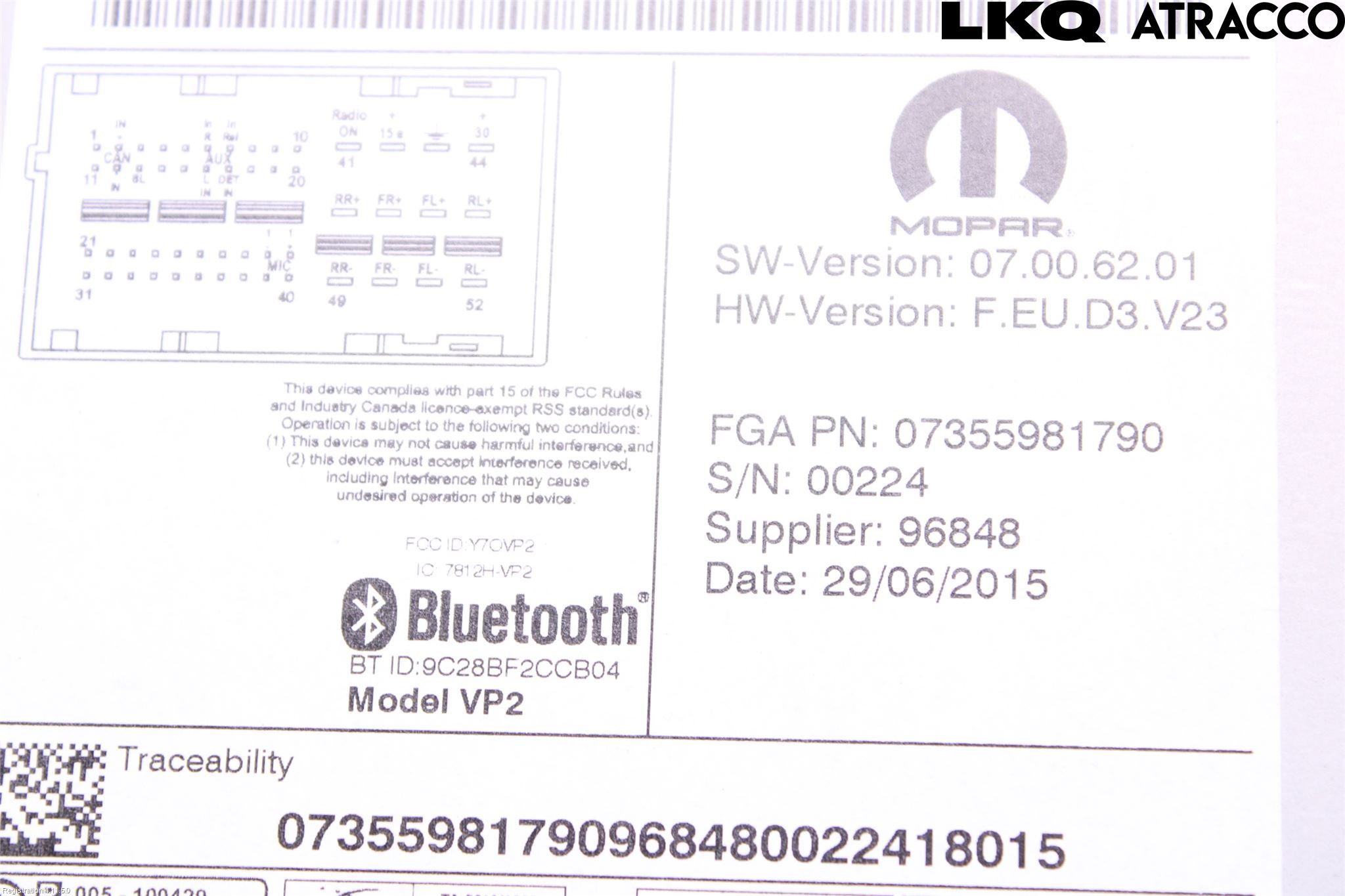 Jeep RENEGADE Cd Radio - Multimediapanel
