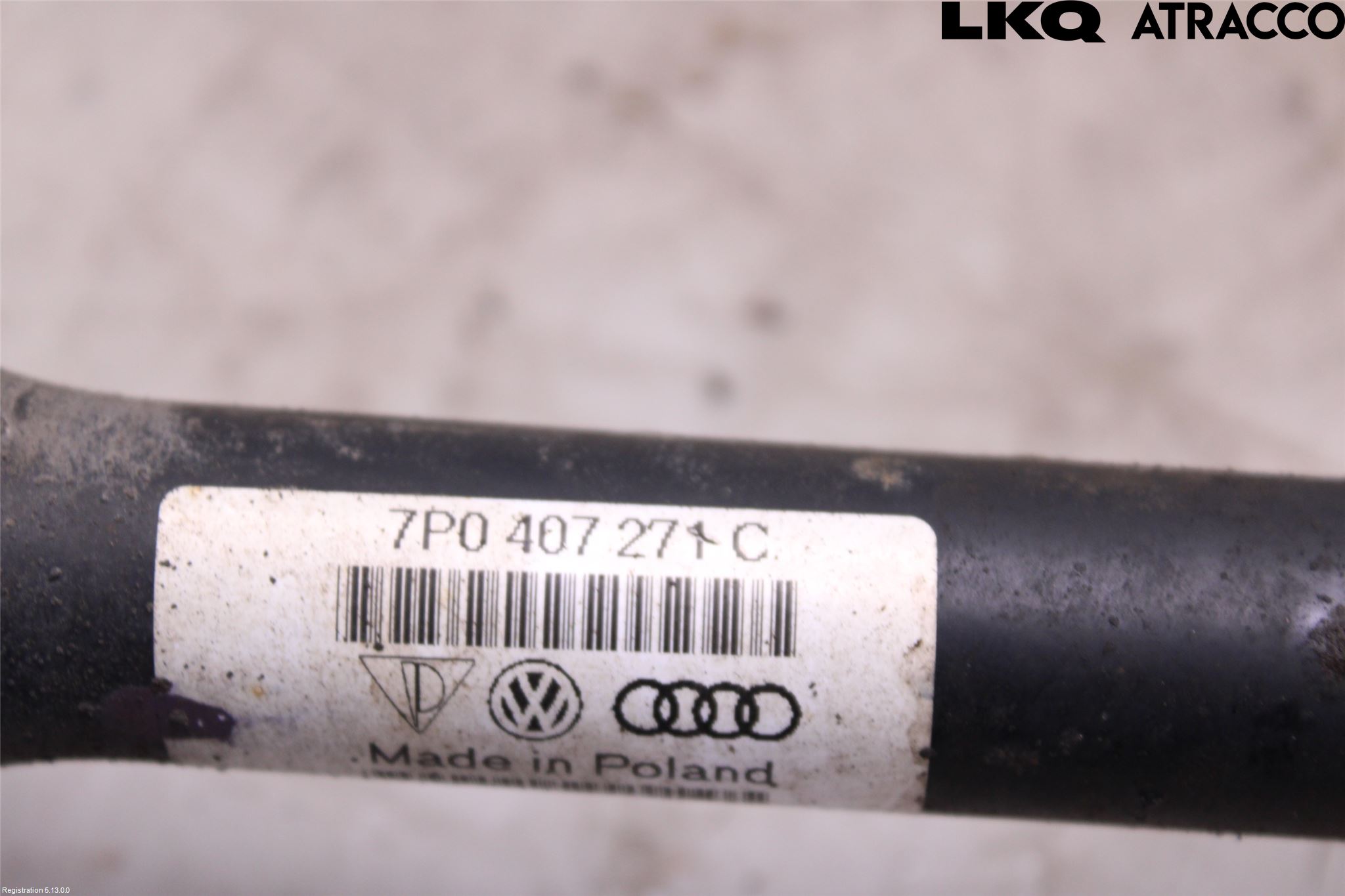 Volkswagen VW TOUAREG 7P 11-18 Drivaxel Fram Vänster