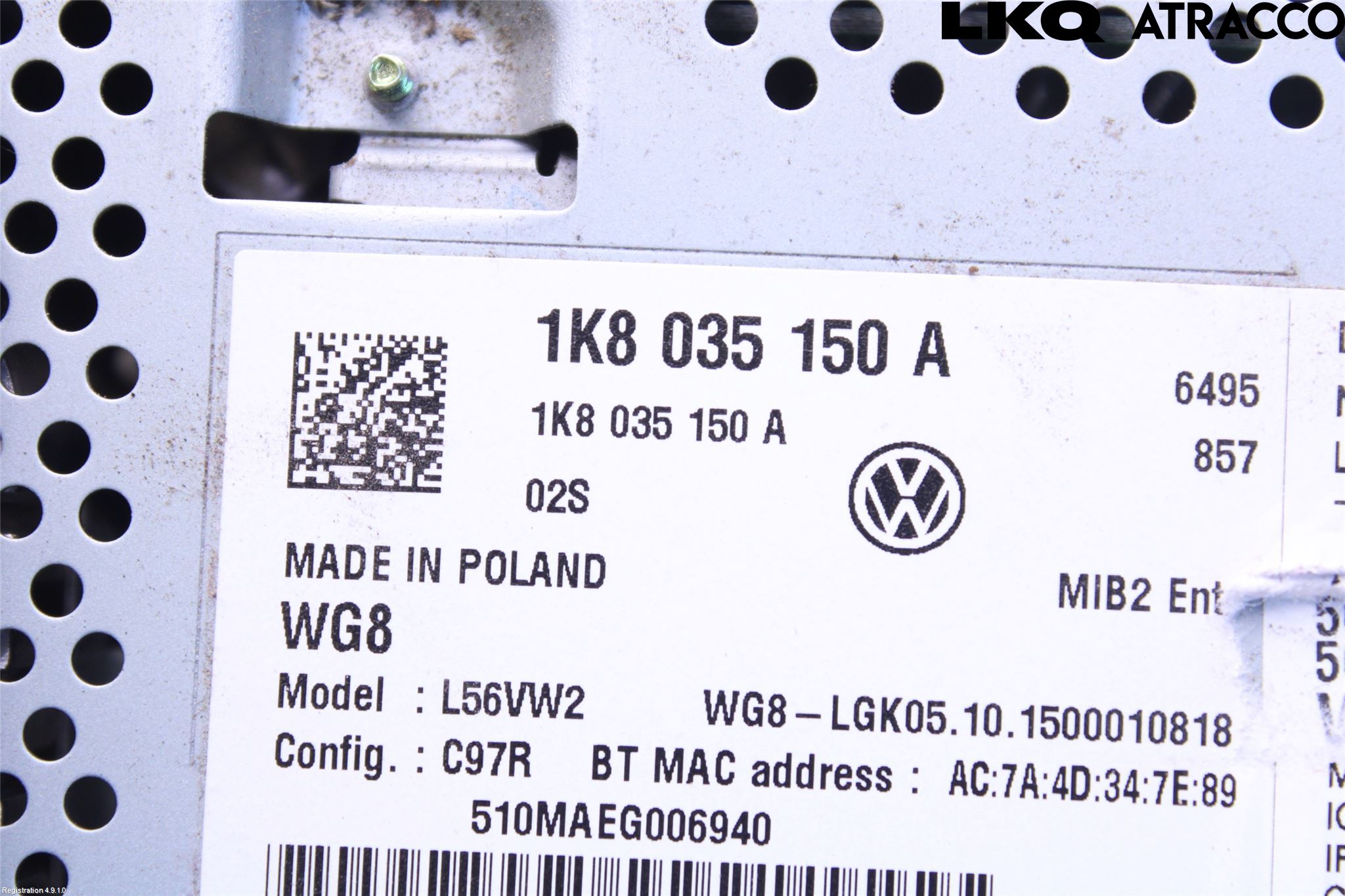 Volkswagen VW CADDY 16-20 Cd Radio - Multimediapanel