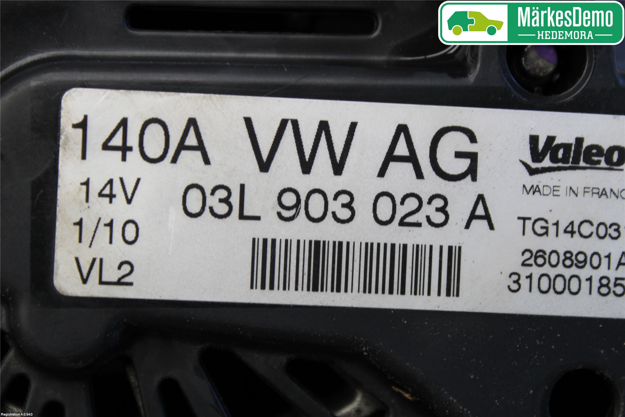 Volkswagen VW GOLF VI 09-13 Generator