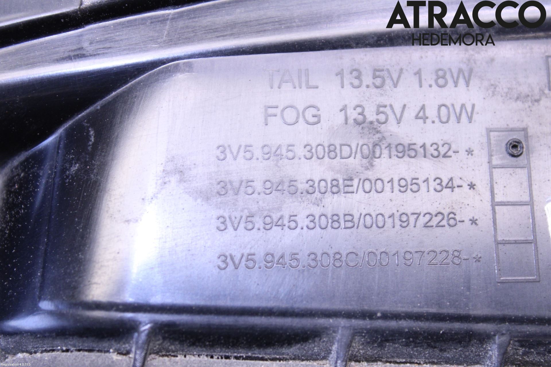 Skoda SUPERB 16-24 Bakljus Lucka Hö