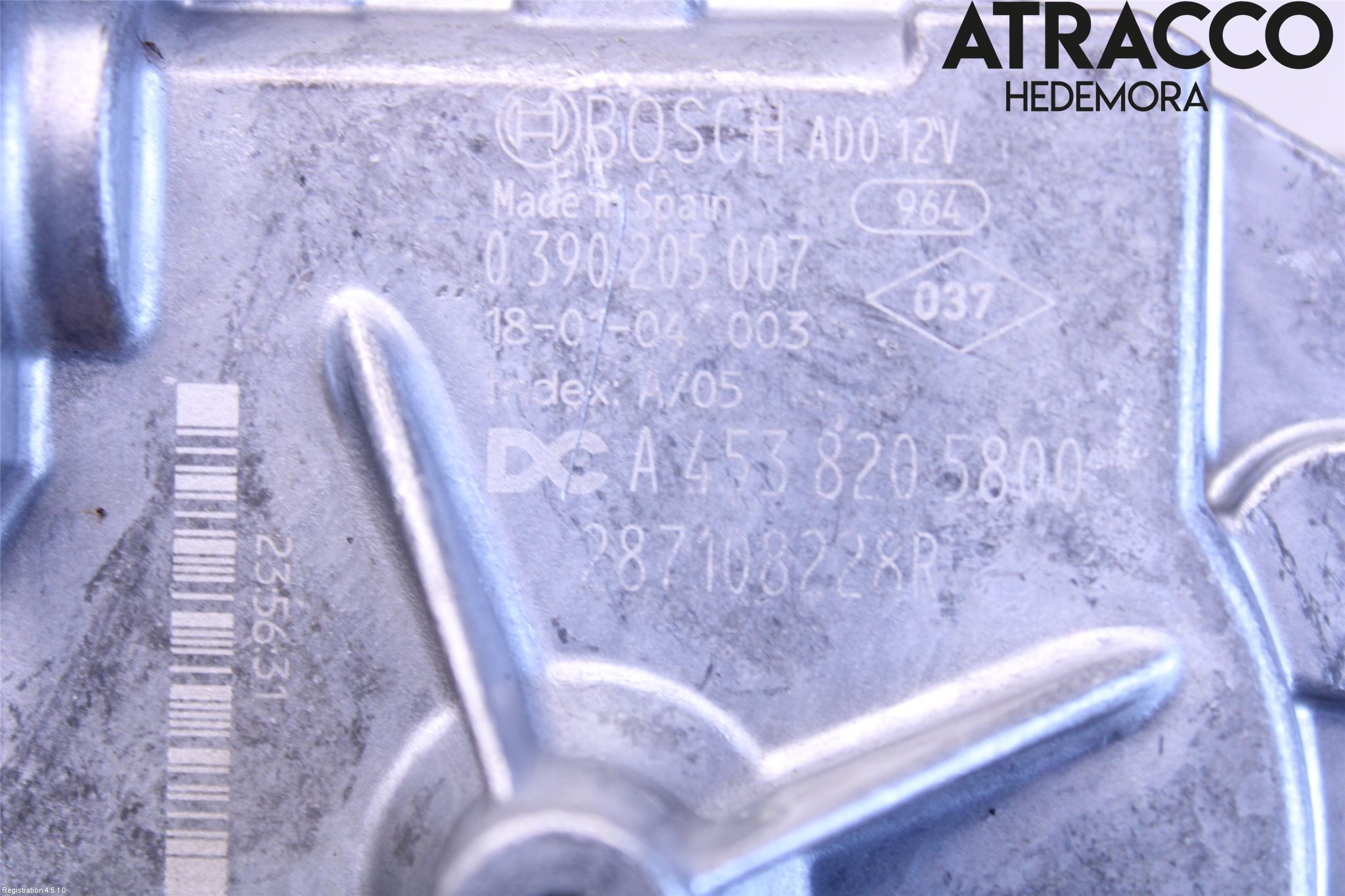 Dacia DUSTER 18-24 Torkarmotor Baklucka