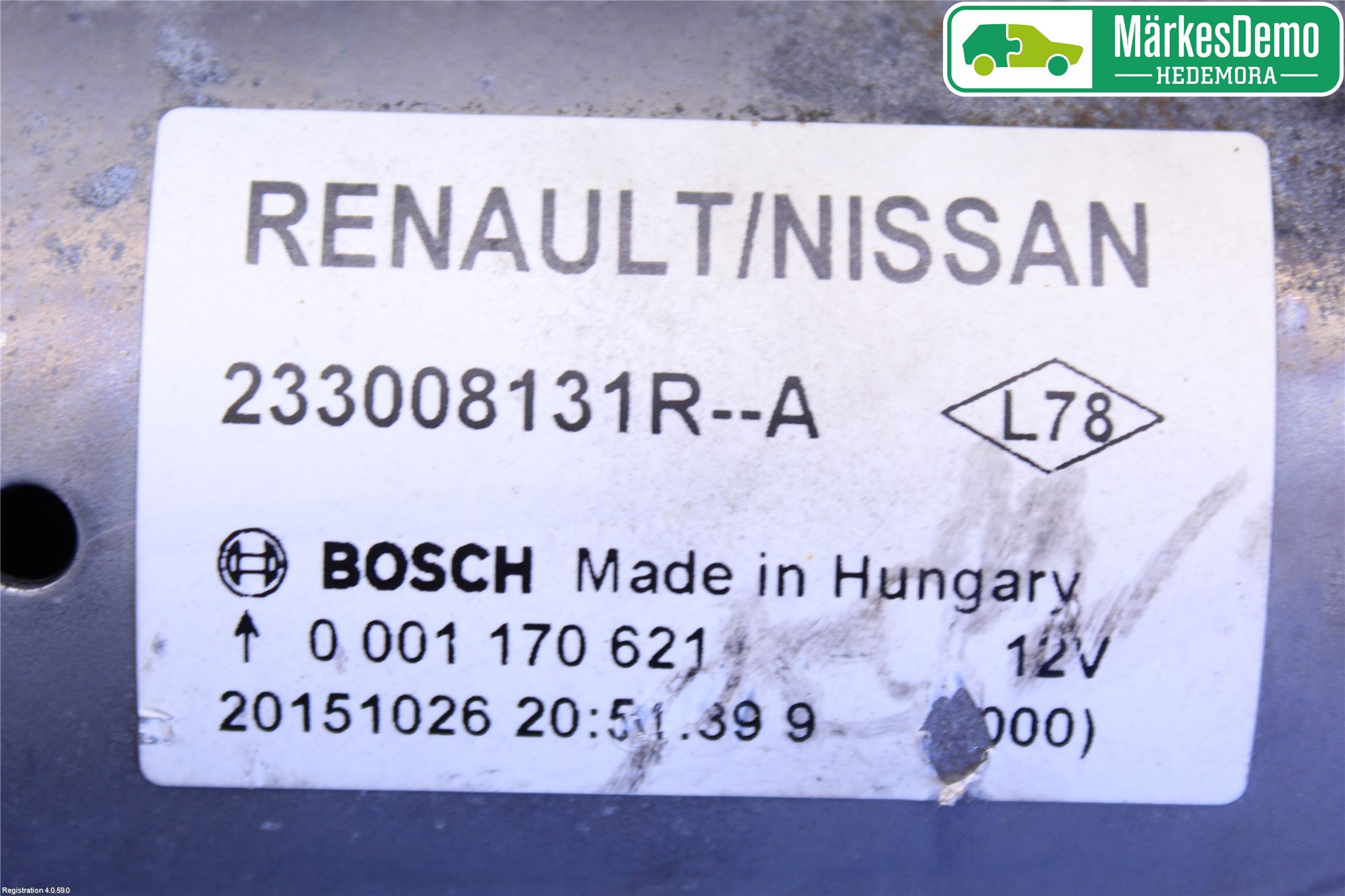 Nissan QASHQAI 14-17 Startmotor Diesel