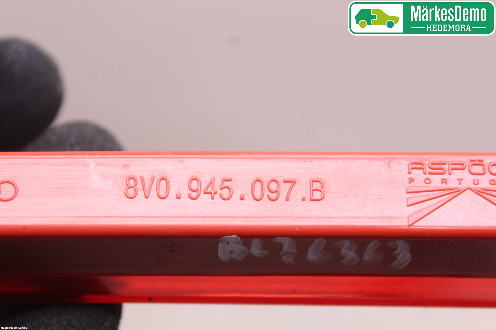 Audi A3/S3 8V 13-20 Bromsljus Bakruta