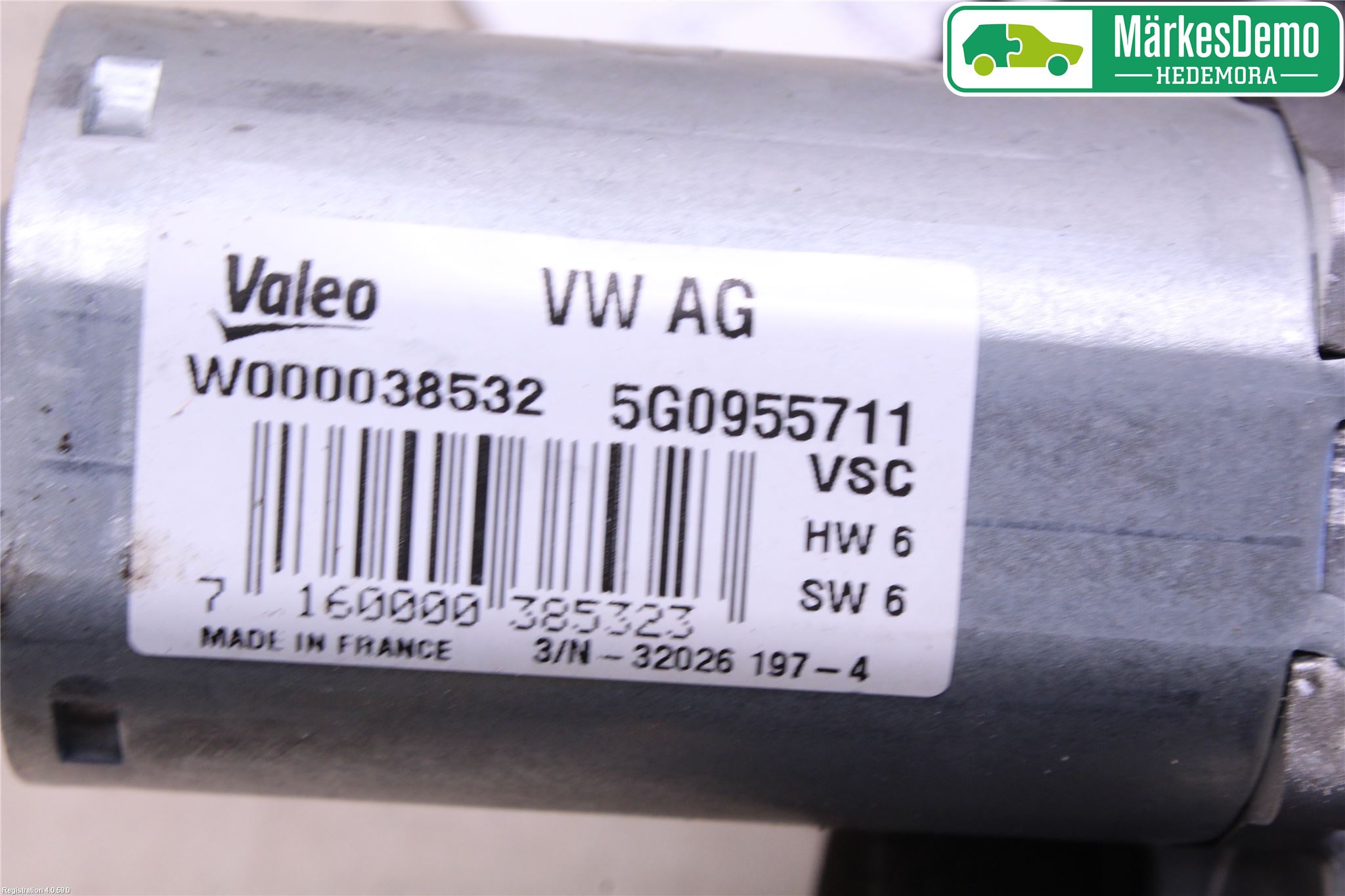 Volkswagen VW GOLF / E-GOLF VII 13-20 Torkarmotor Baklucka