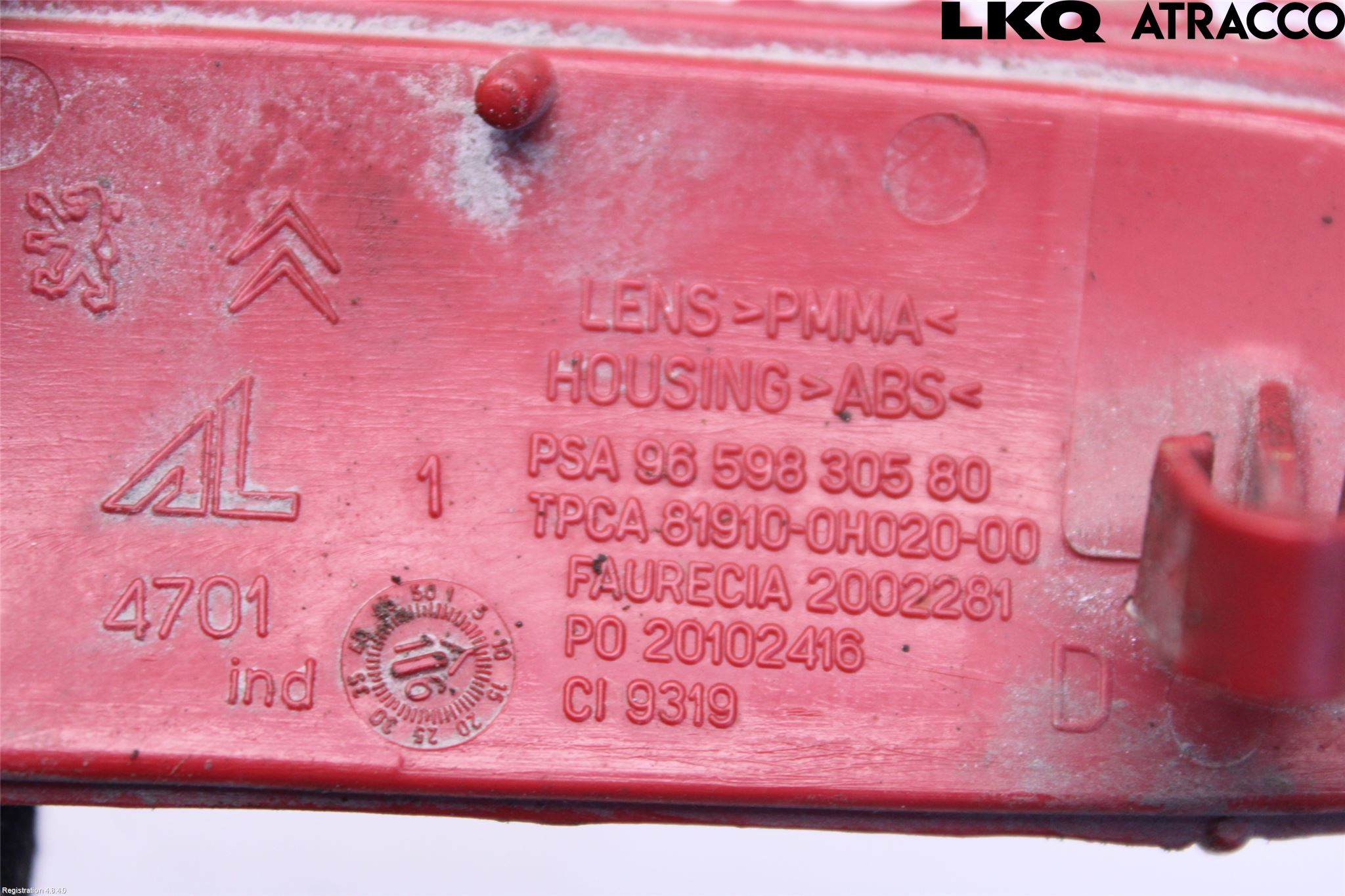 Citroen JUMPY 07-16 Dimljus/Reflex Bak