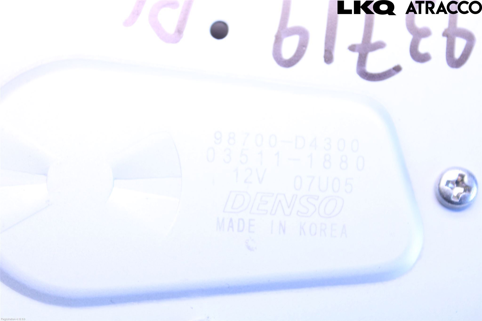 Kia OPTIMA 16-20 Torkarmotor Baklucka