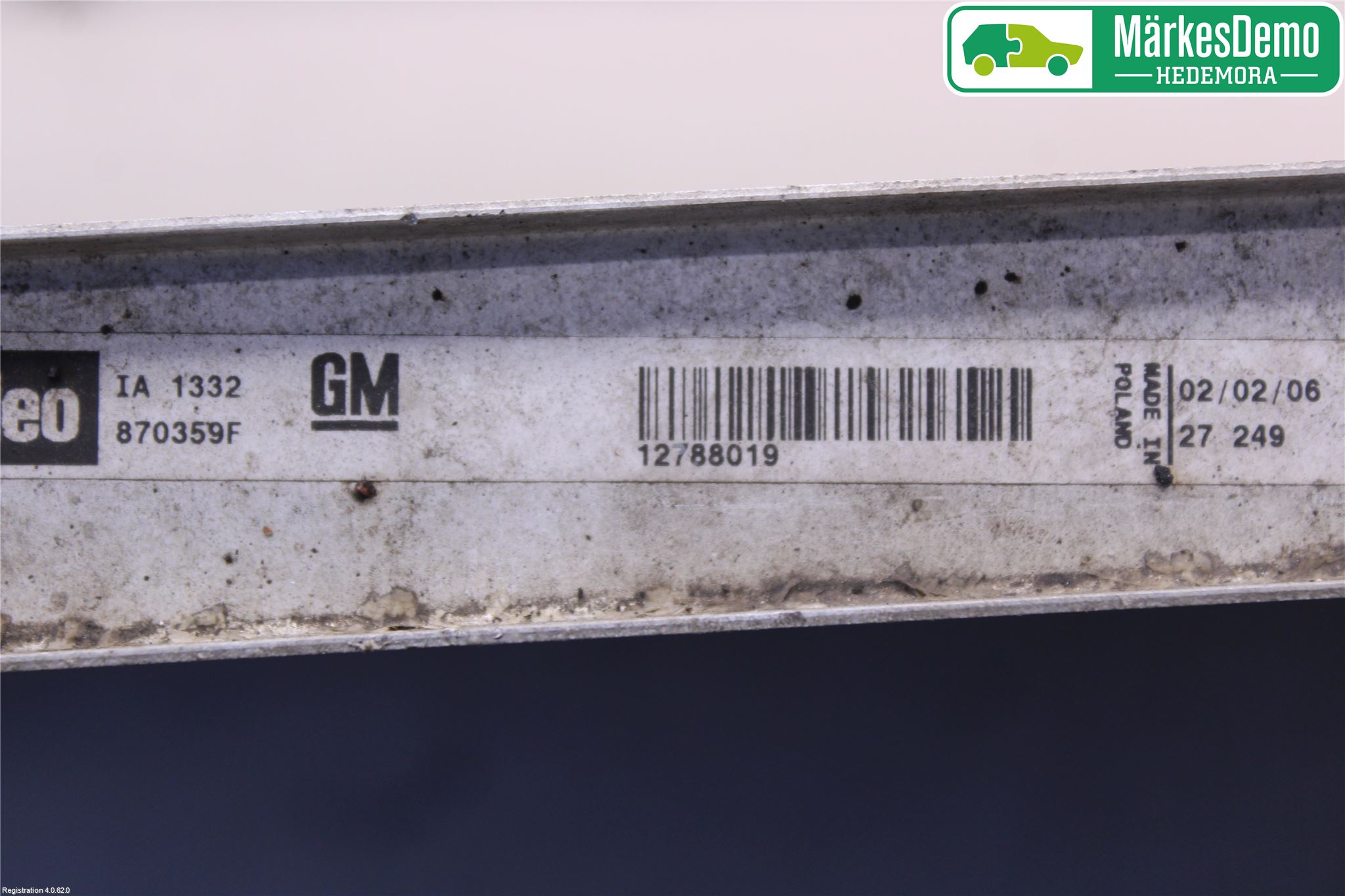 Opel VECTRA C 06-08 Laddluft-Intercooler Kyl