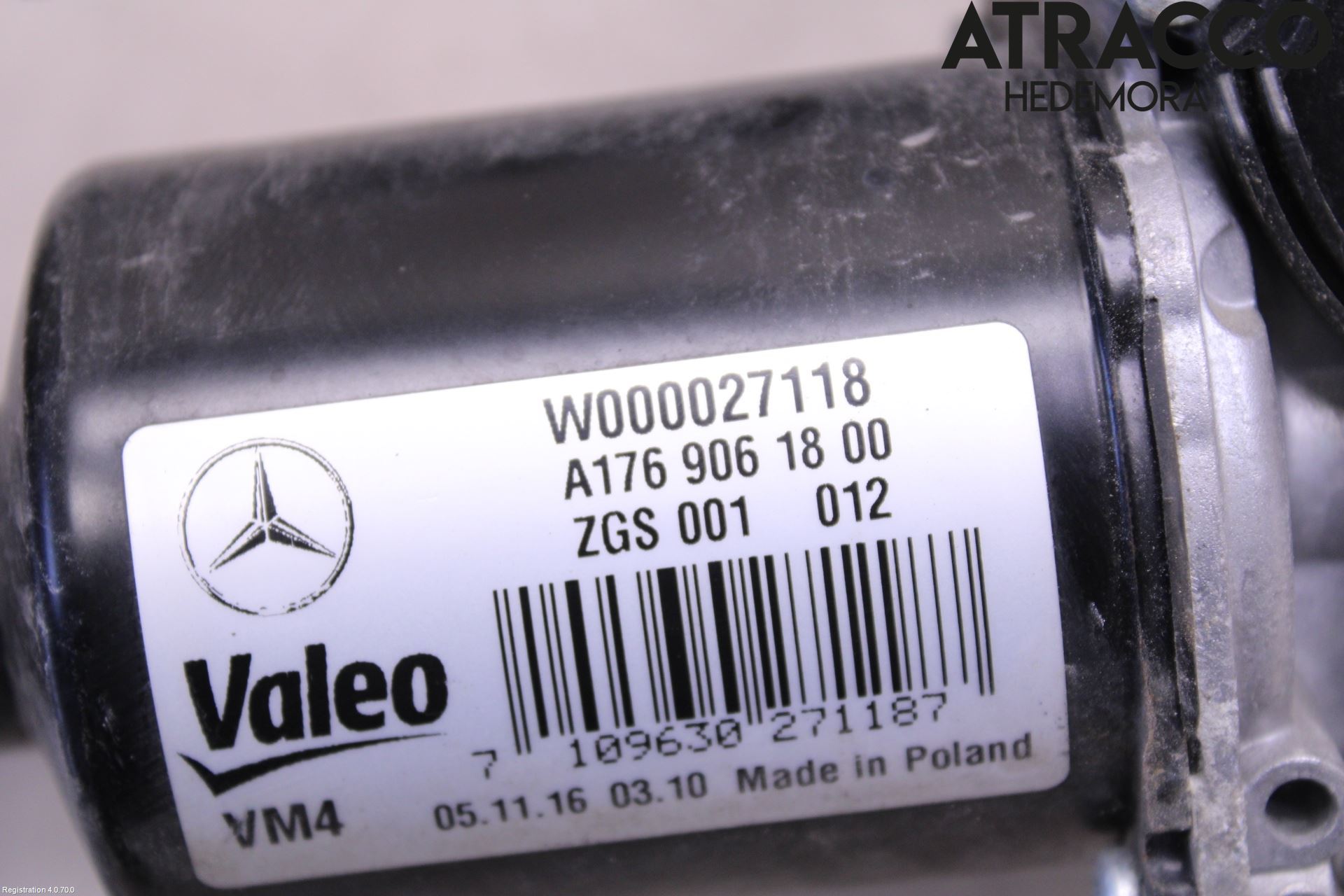 Mercedes-Benz MB CLA-KLASS (C117/X117) 13-19 Torkarmotor Vindruta