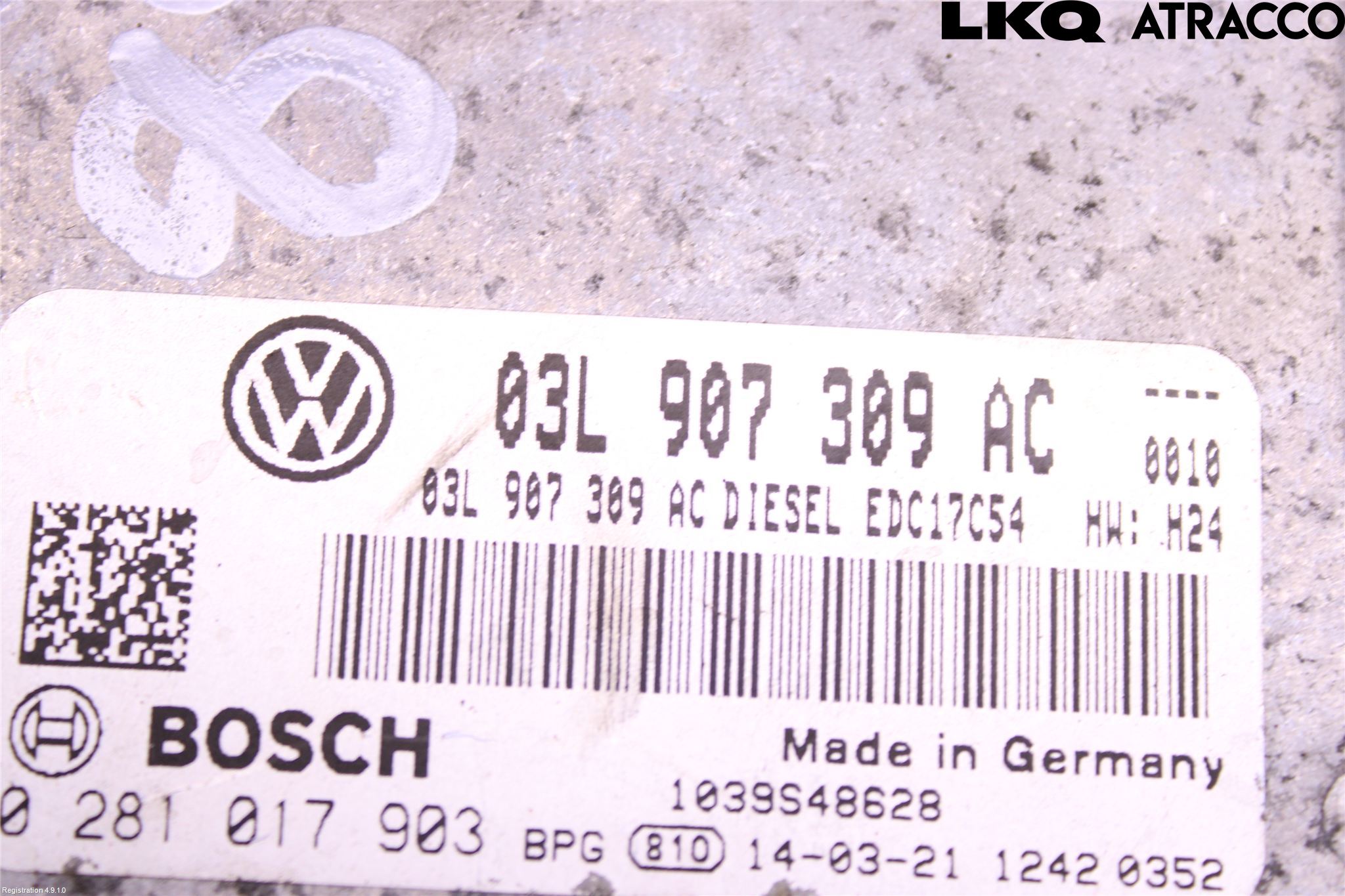 Volkswagen VW AMAROK 2H 10-22 Styrenhet Inspump Diesel