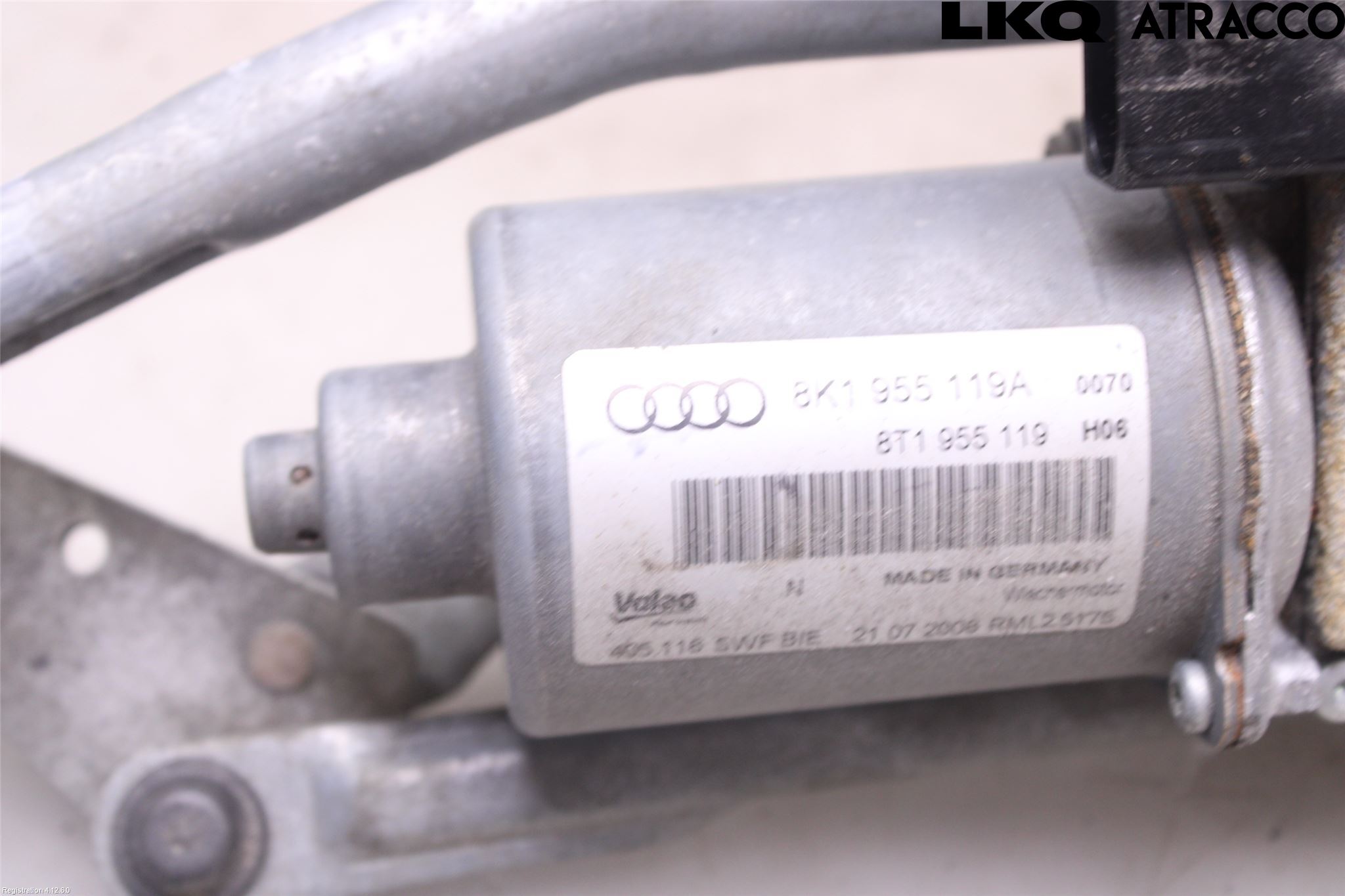 Audi A4/S4 08-11 Torkarmotor Vindruta