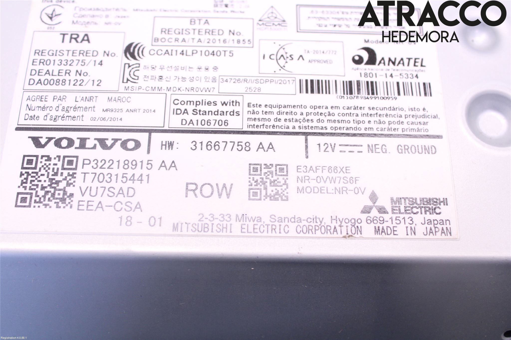 Volvo V90 17->> Cd Radio - Multimediapanel