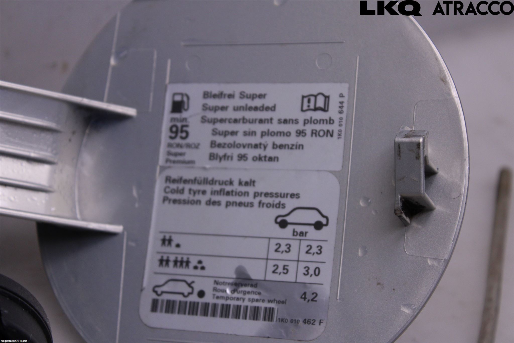 Volkswagen VW GOLF PLUS/CROSS GOLF 04-14 Tanklucka