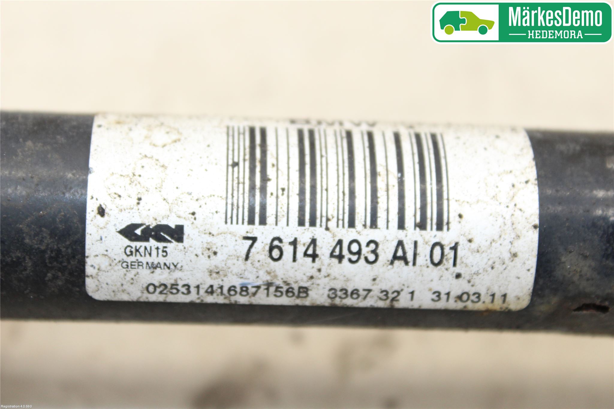 BMW X3 F25 10-17 Drivaxel Bak Höger