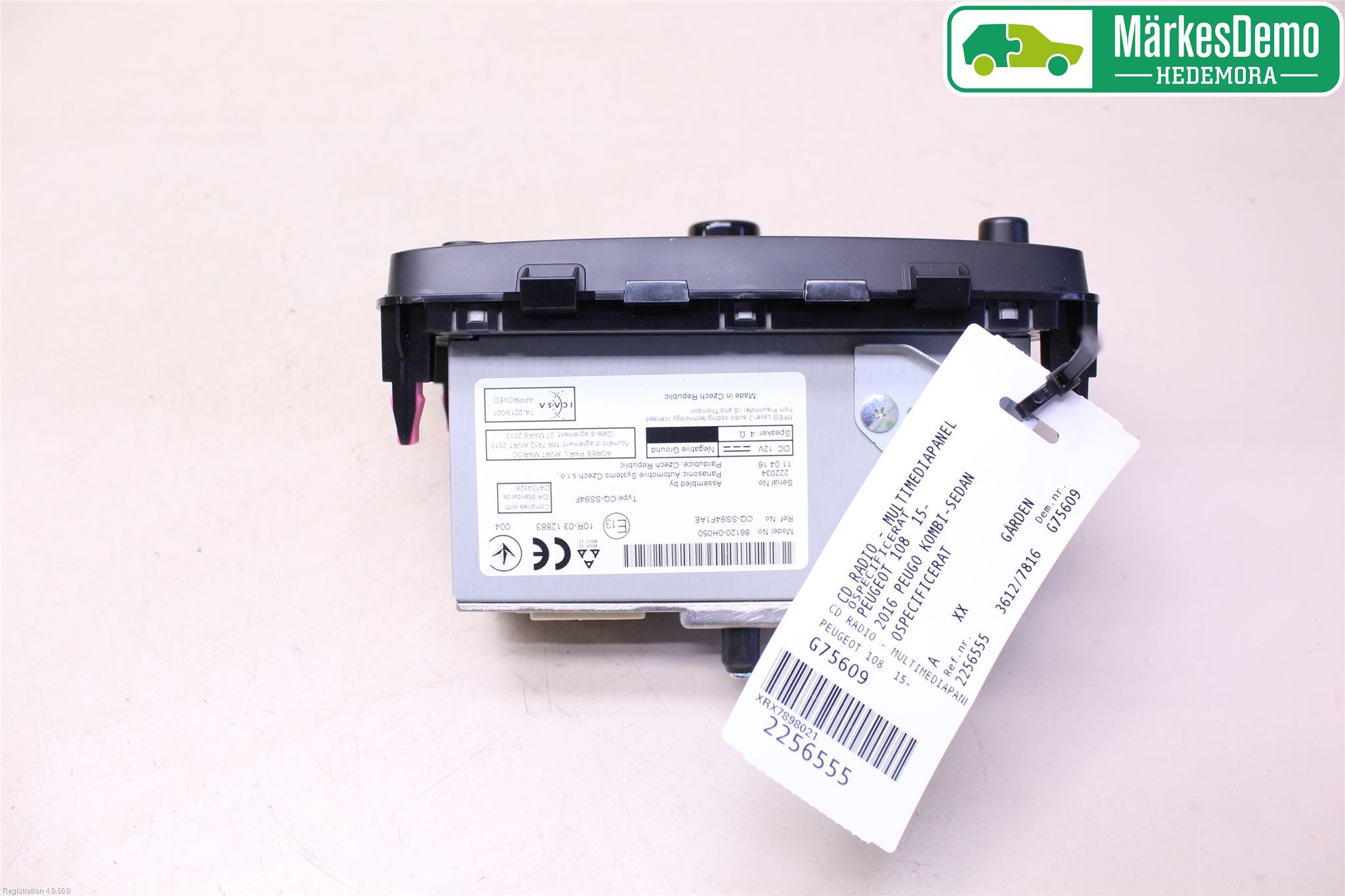 Peugeot 108 15-22 Cd Radio - Multimediapanel