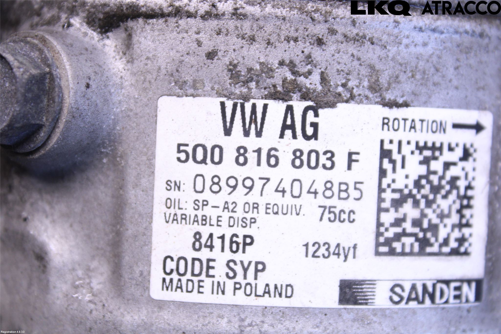 Volkswagen VW GOLF / E-GOLF VII 13-20 Ac Kompressor