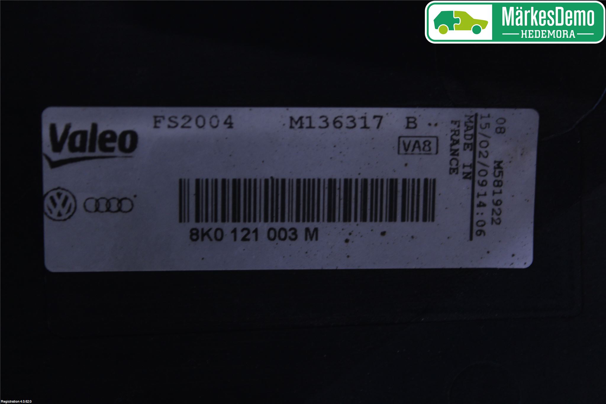Audi A4/S4 08-11 Kylfläkt El