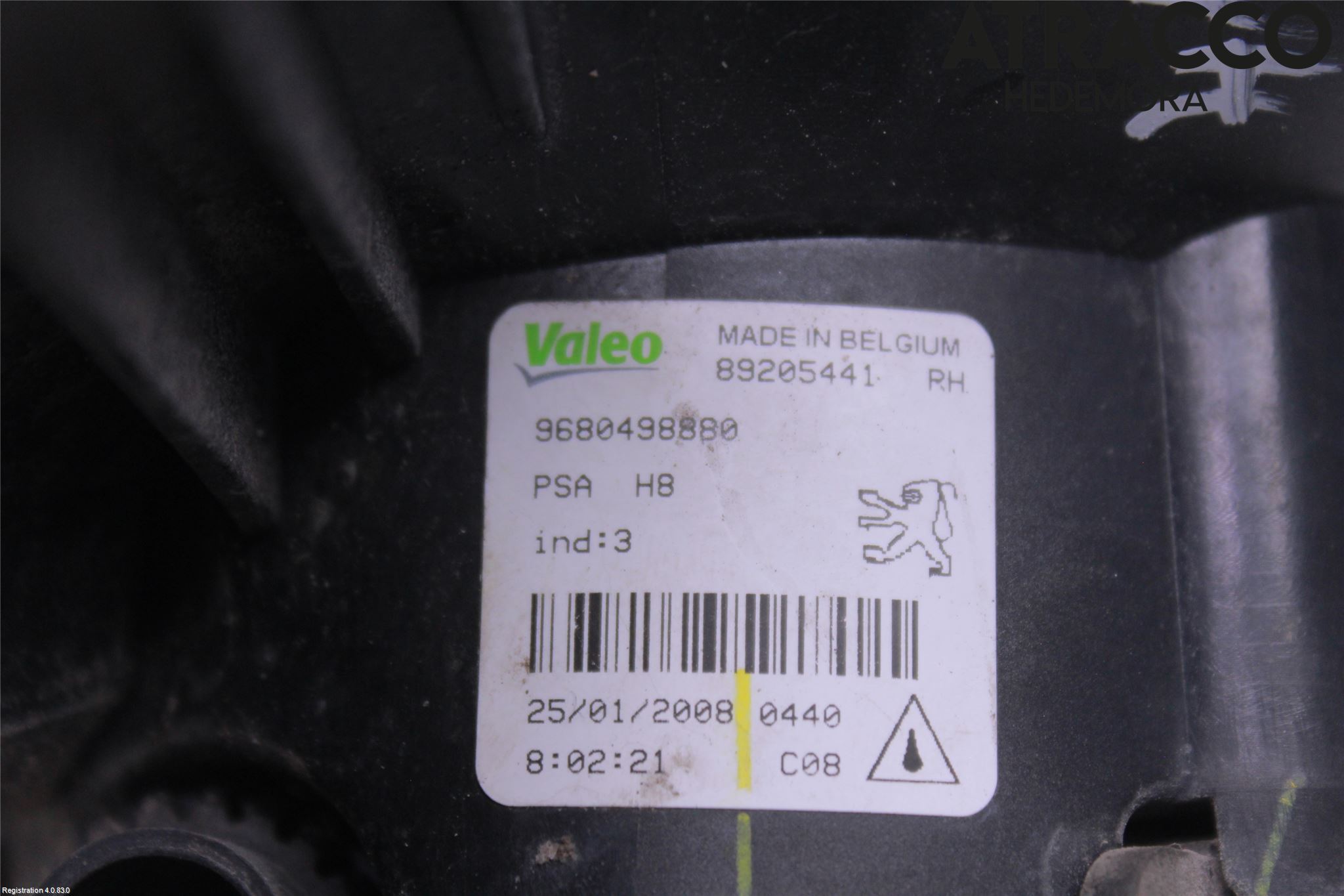 Peugeot 308 08-13 Dimljus-Varselljus Fram