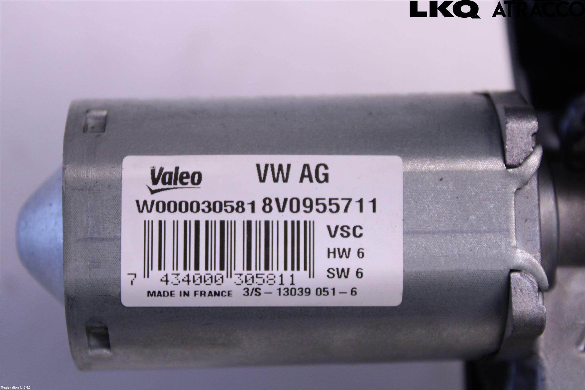 Audi A3/S3 8V 13-20 Torkarmotor Baklucka