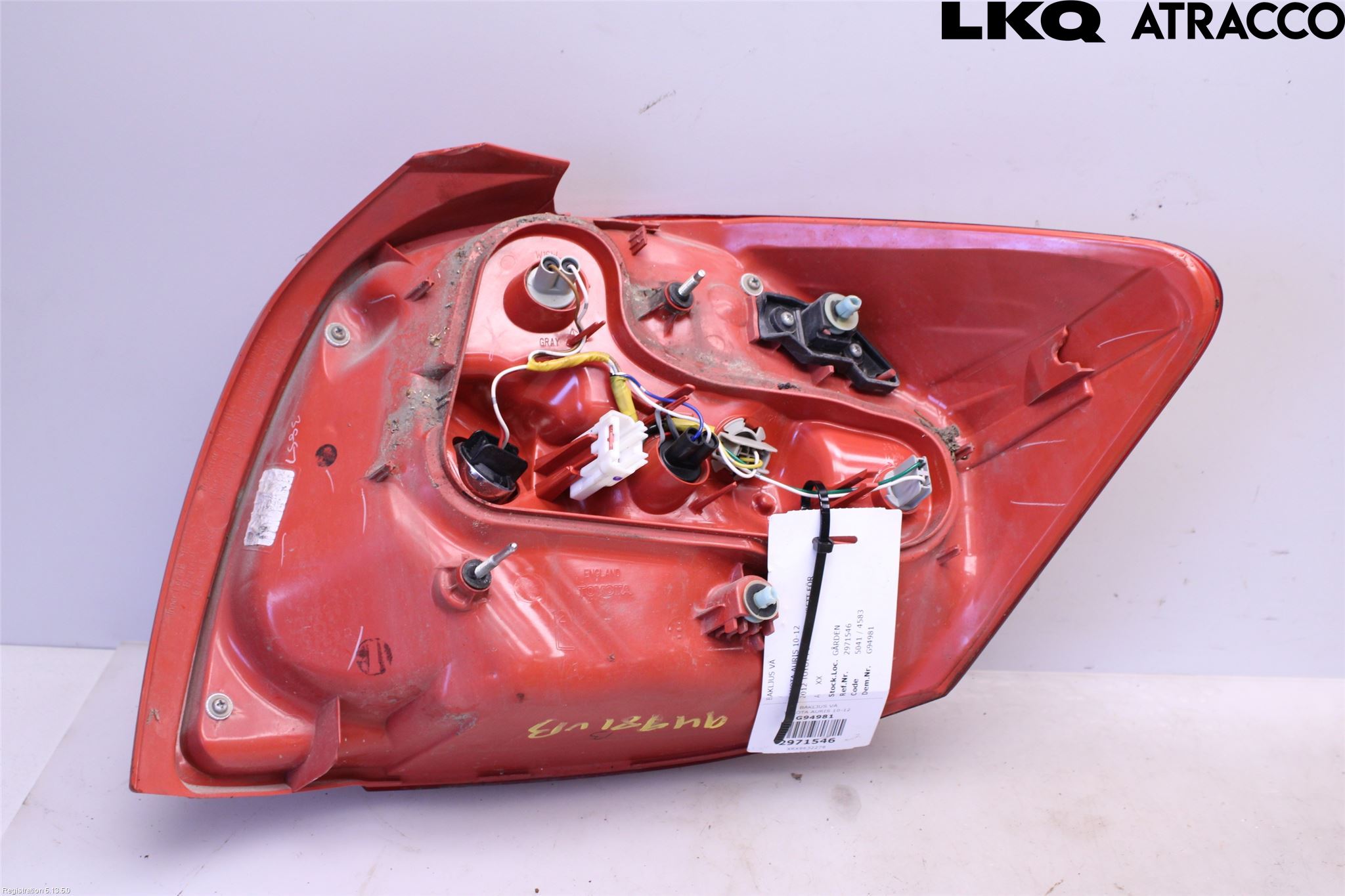 Toyota AURIS 10-12 Bakljus Vänster