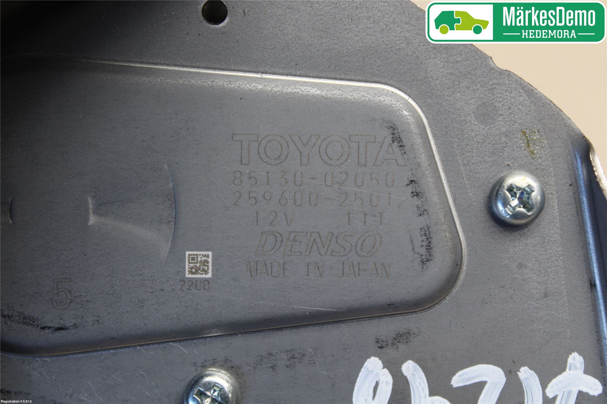 Toyota AURIS 13-19 Torkarmotor Baklucka