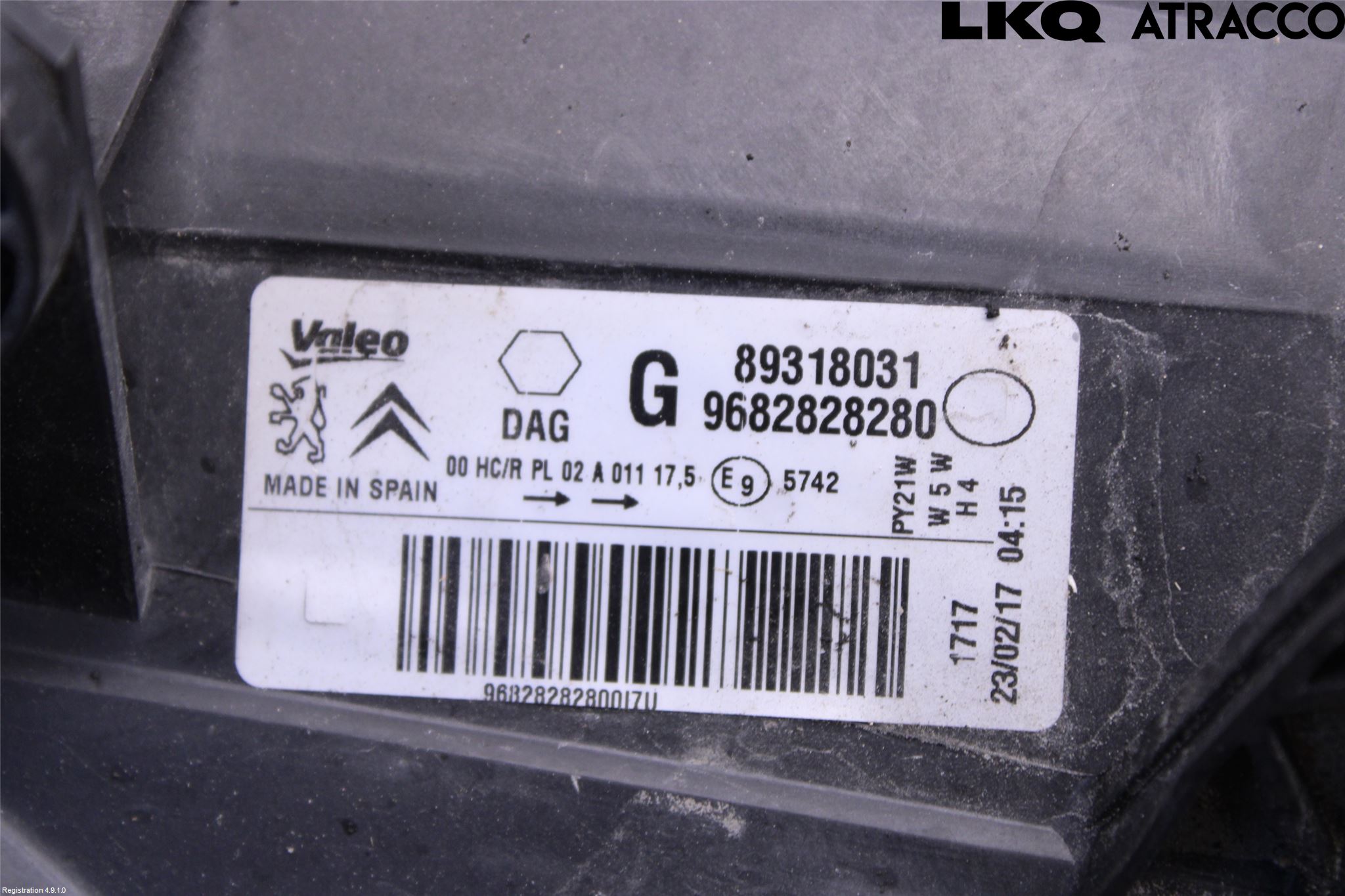 Citroen BERLINGO 08-18 Strålkastare Vänster