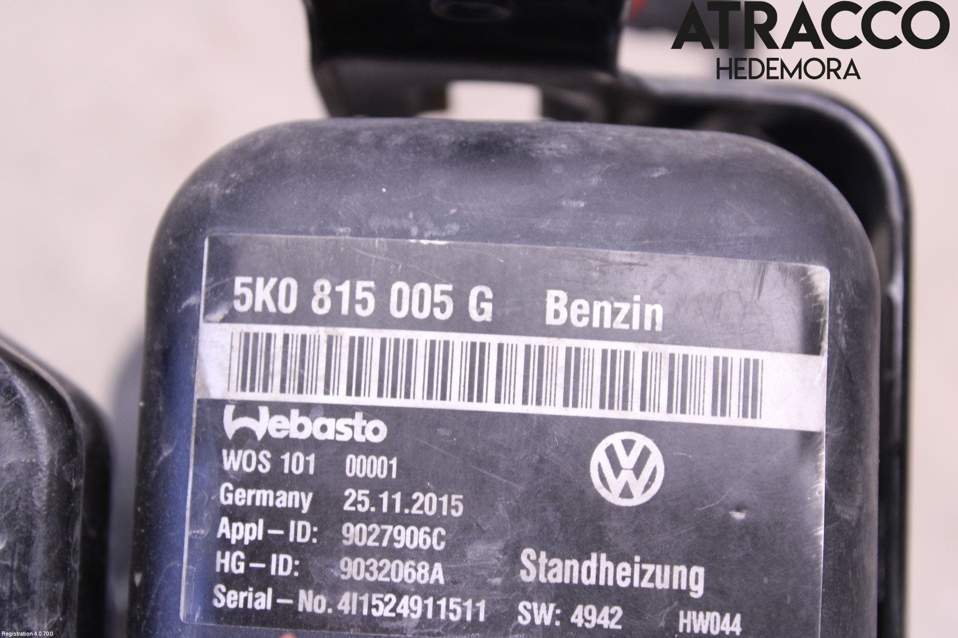 Volkswagen VW GOLF VI 09-13 Bensinvärmare