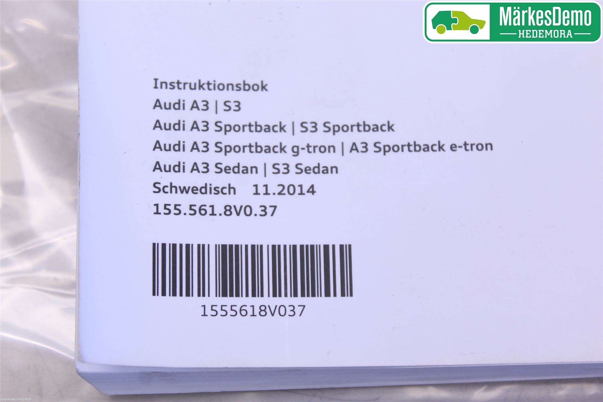 Audi A3/S3 8V 13-20 Instruktionsbok