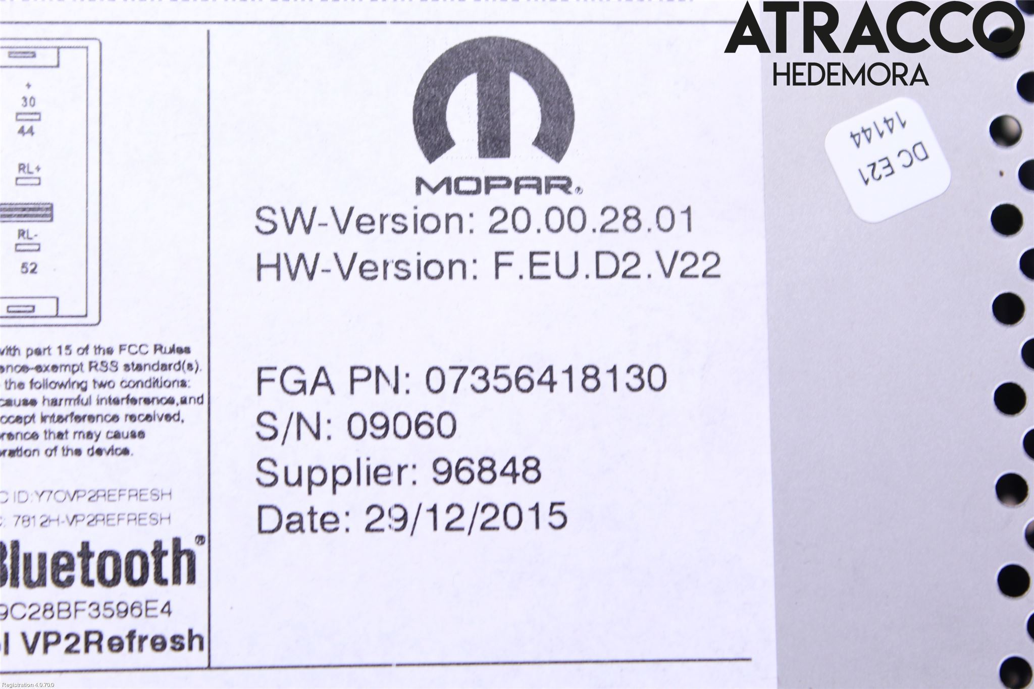 Fiat TIPO/CROSS 16- Cd Radio - Multimediapanel