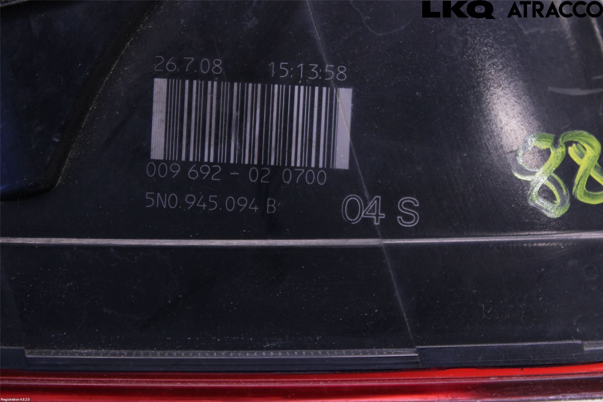 Volkswagen VW TIGUAN 07-16 Bakljus Lucka Hö