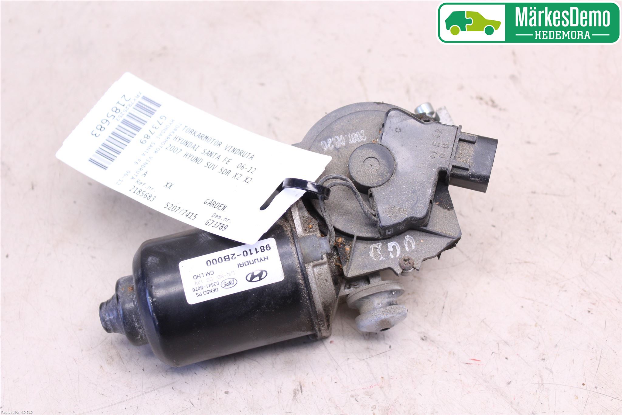 Hyundai SANTA FE  06-12 Torkarmotor Vindruta