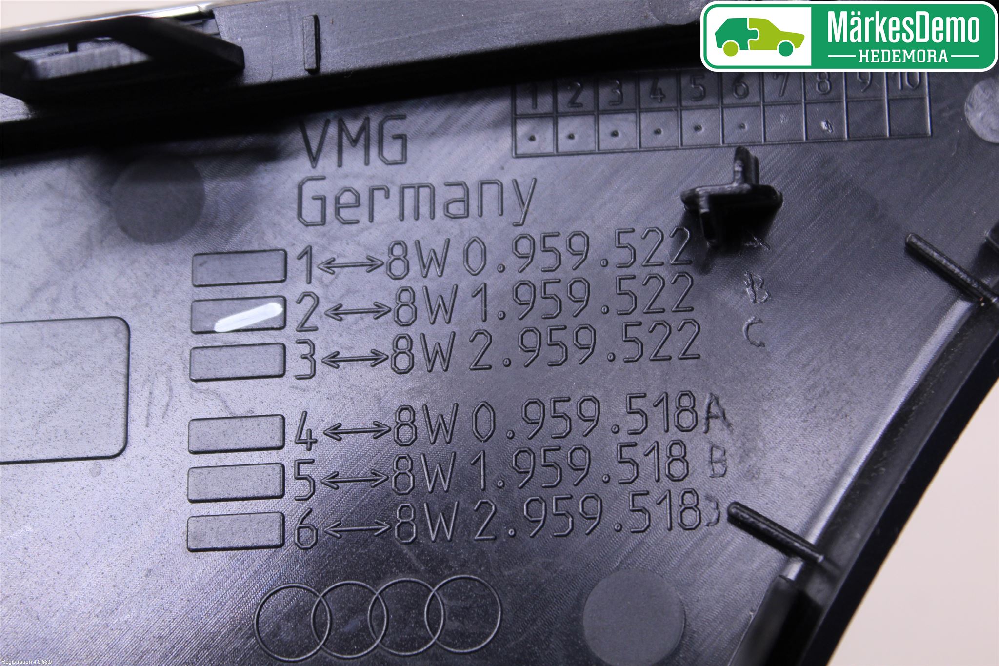 Audi A4/S4 B9 16-19 Dörrhandtag Inre Hö