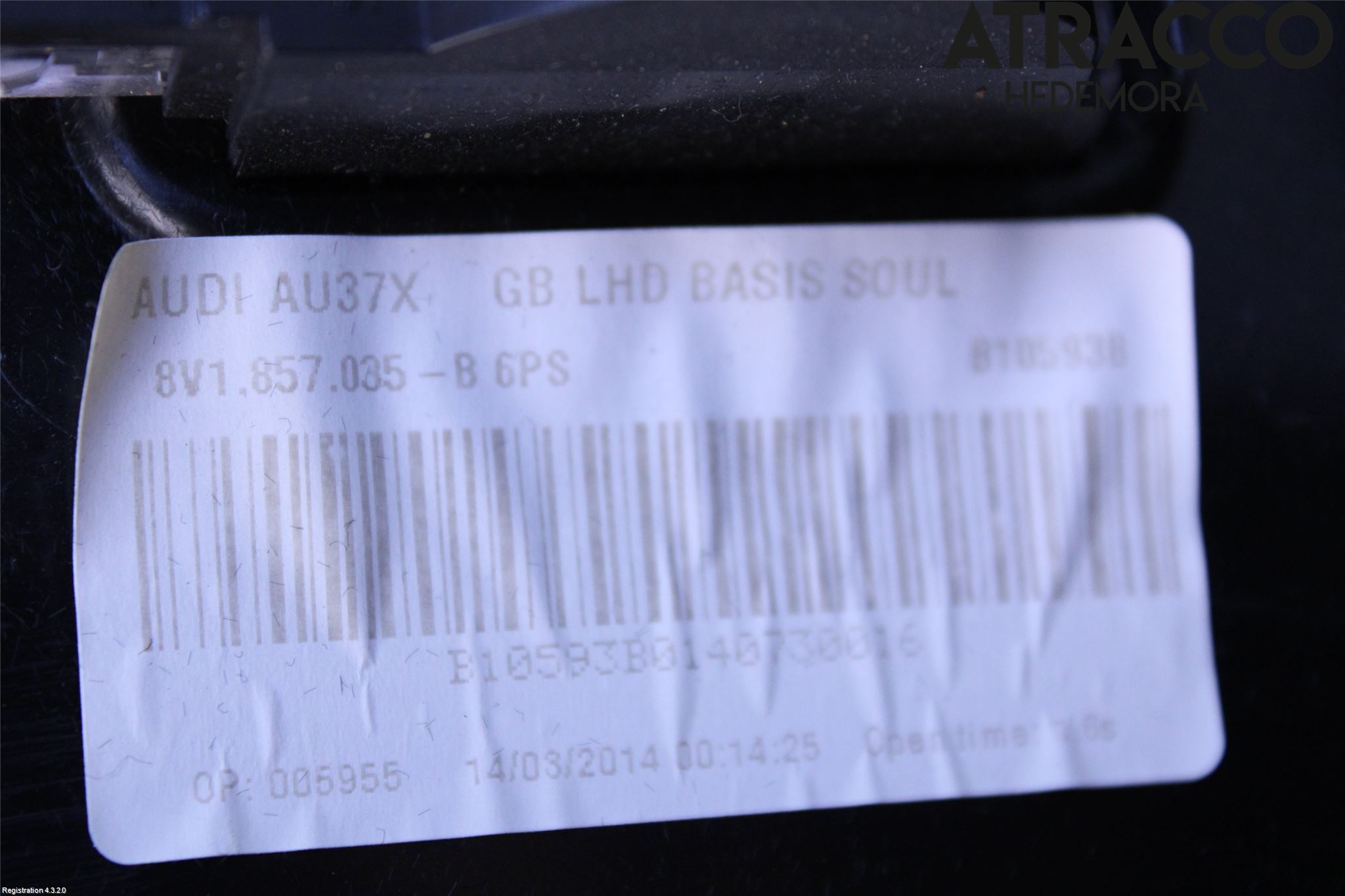 Audi A3/S3 8V 13-20 Handskfack