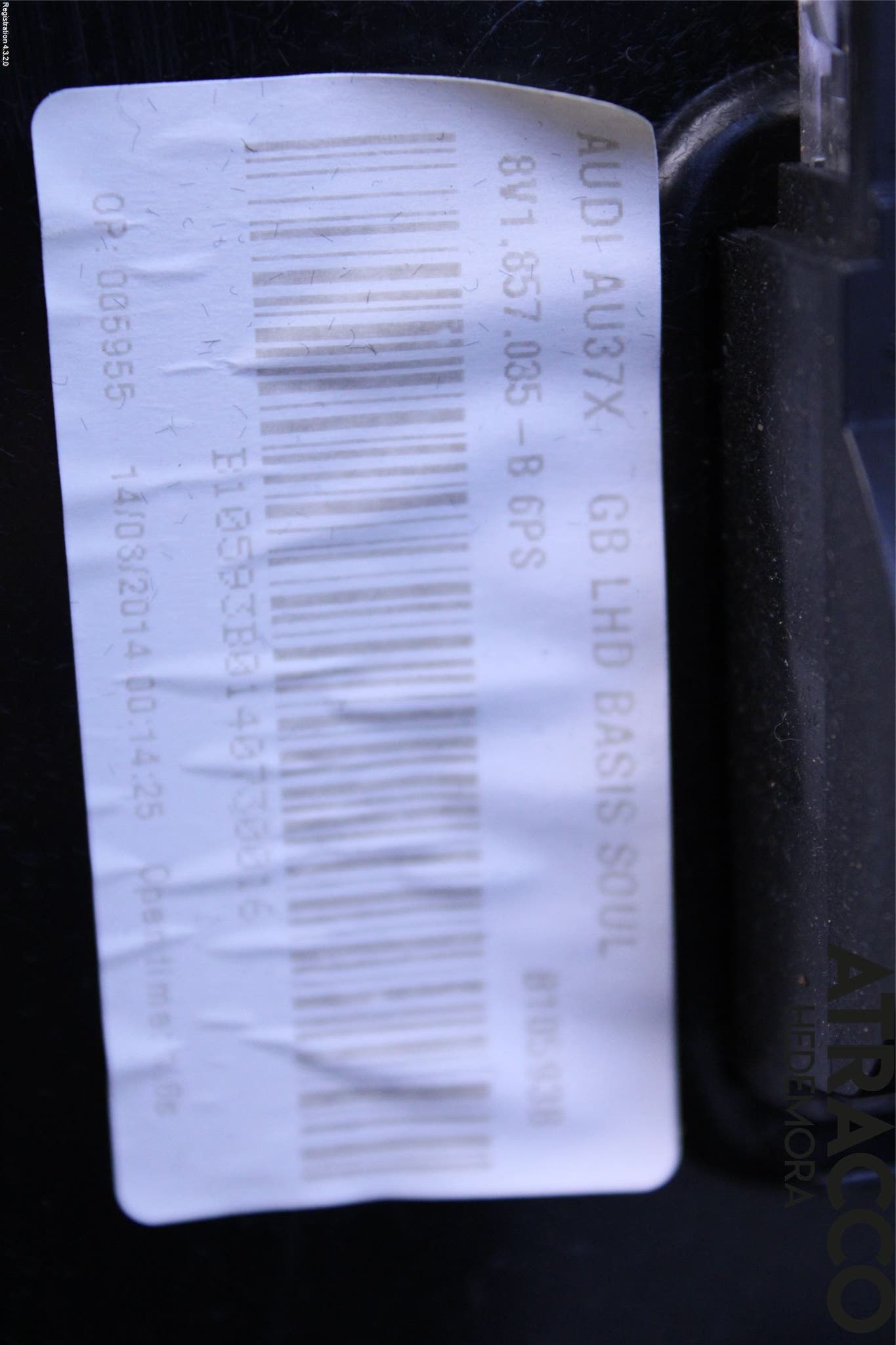 Audi A3/S3 8V 13-20 Handskfack