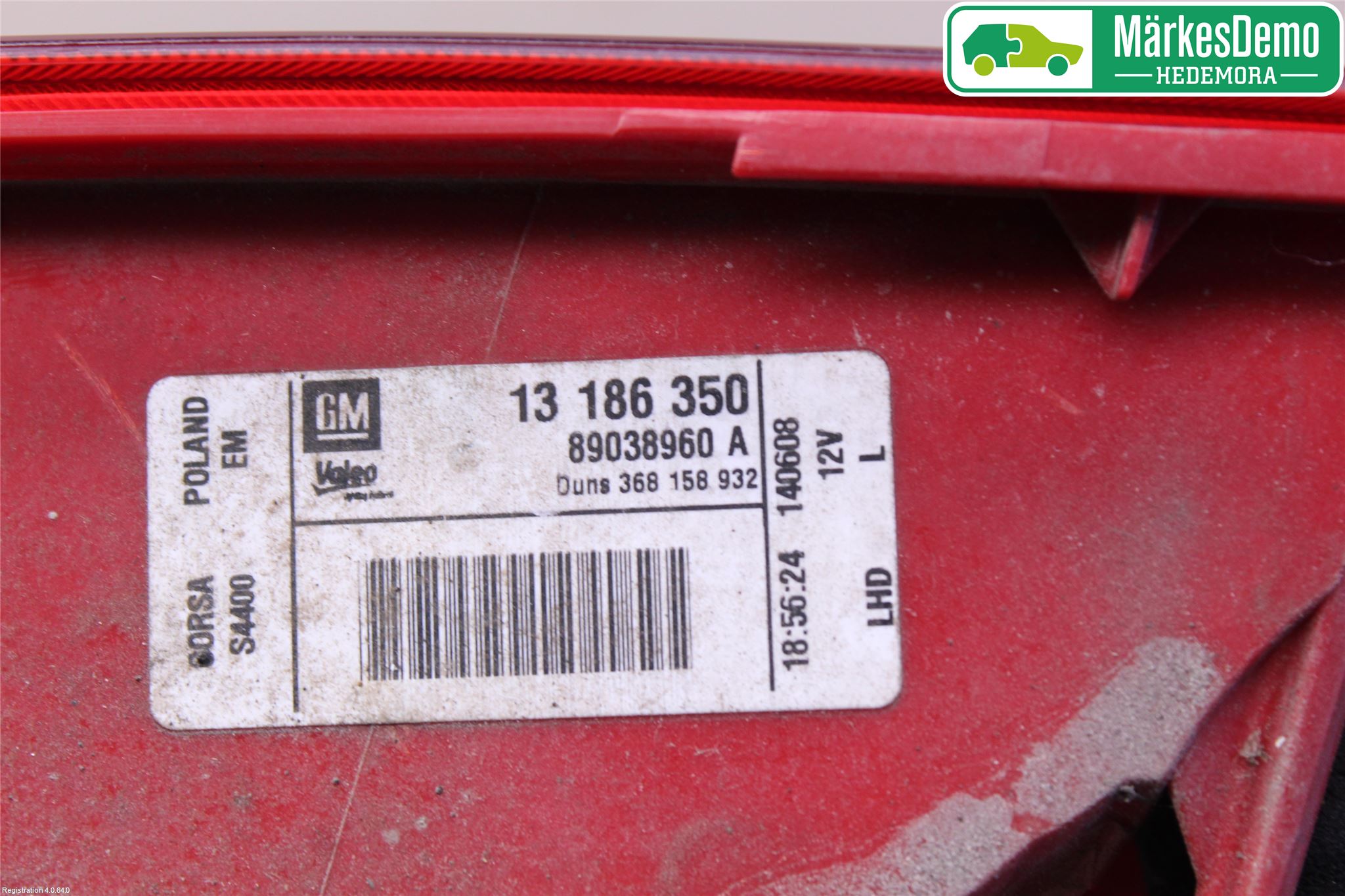 Opel CORSA D 07-14 Bakljus Vänster