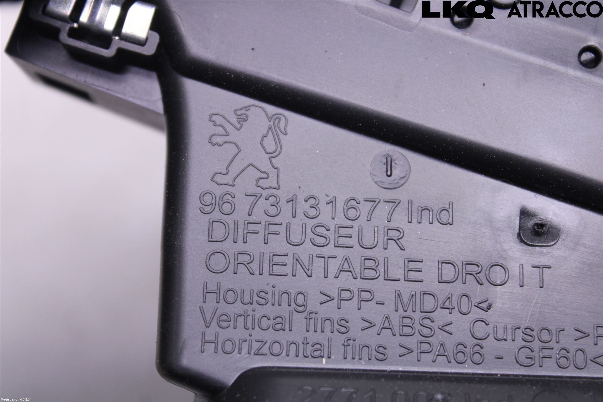 Peugeot 2008 13-20 Defrosterkanal-Munstycke