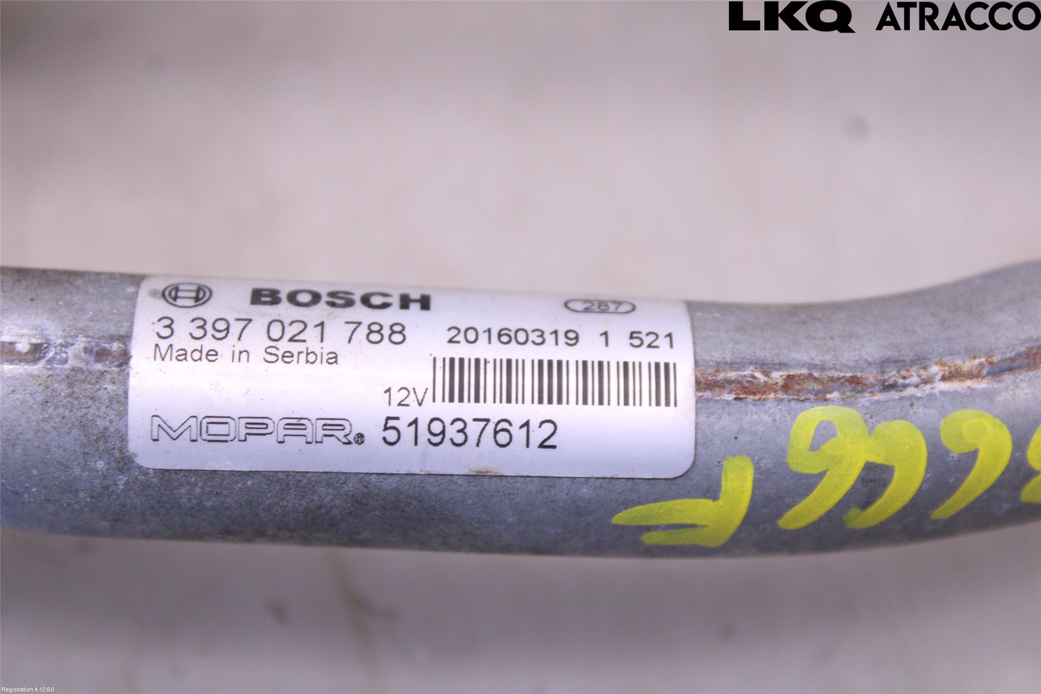 Fiat 500X 15- Torkarmekanism Vindruta