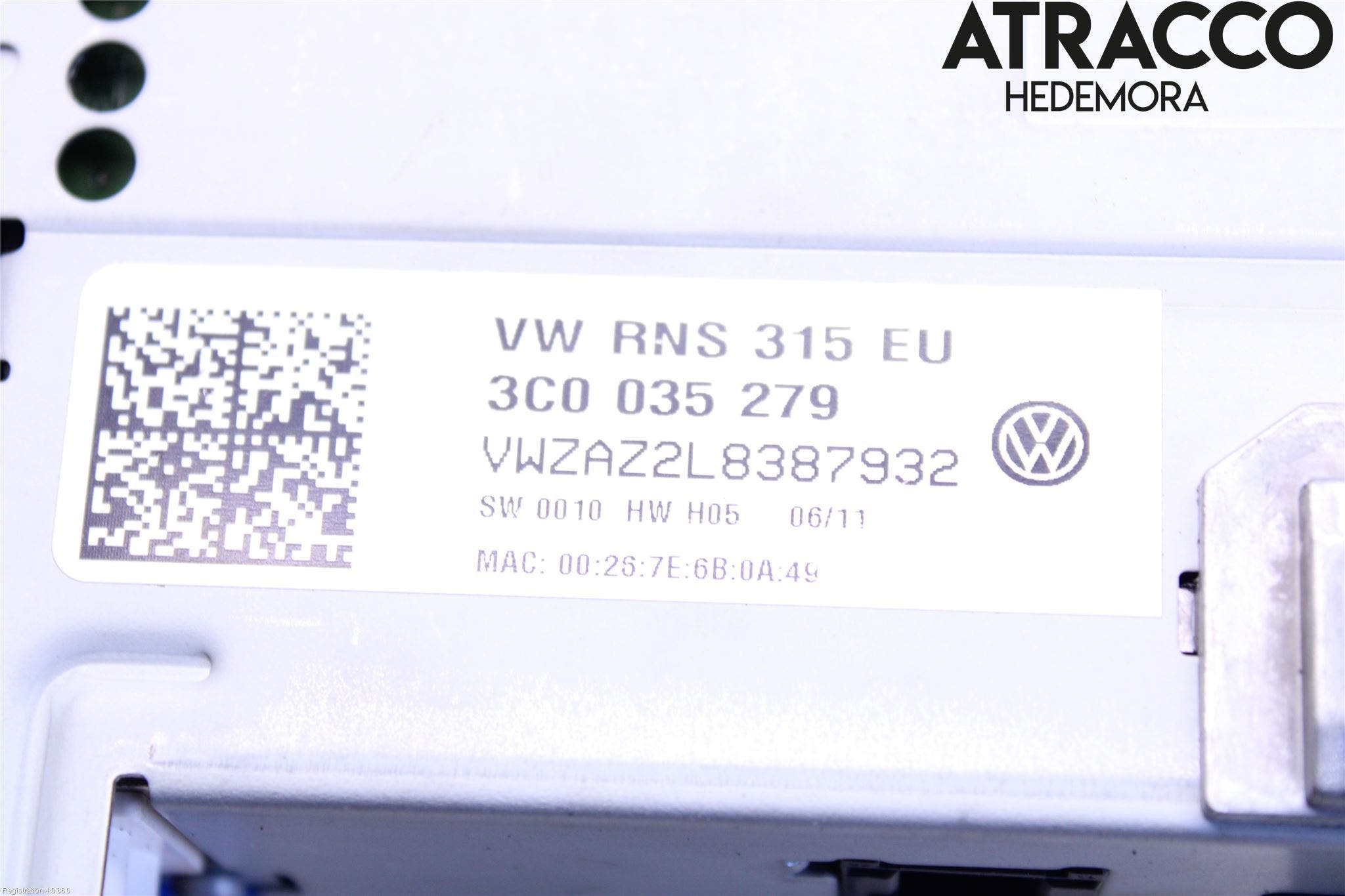 Volkswagen VW SCIROCCO 09-17 Cd Radio - Multimediapanel