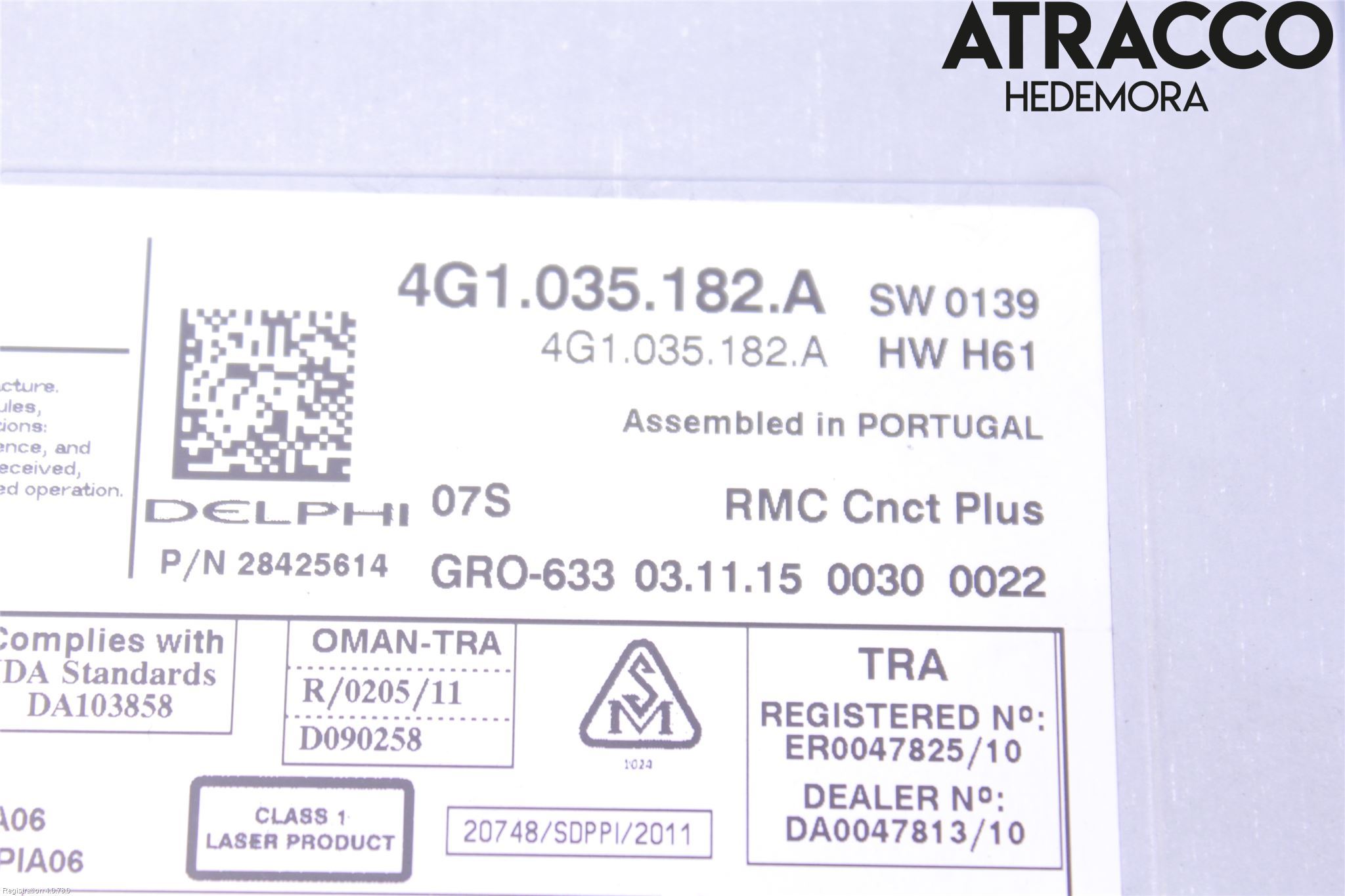 Audi A6/S6 4G 11-18 Cd Radio - Multimediapanel