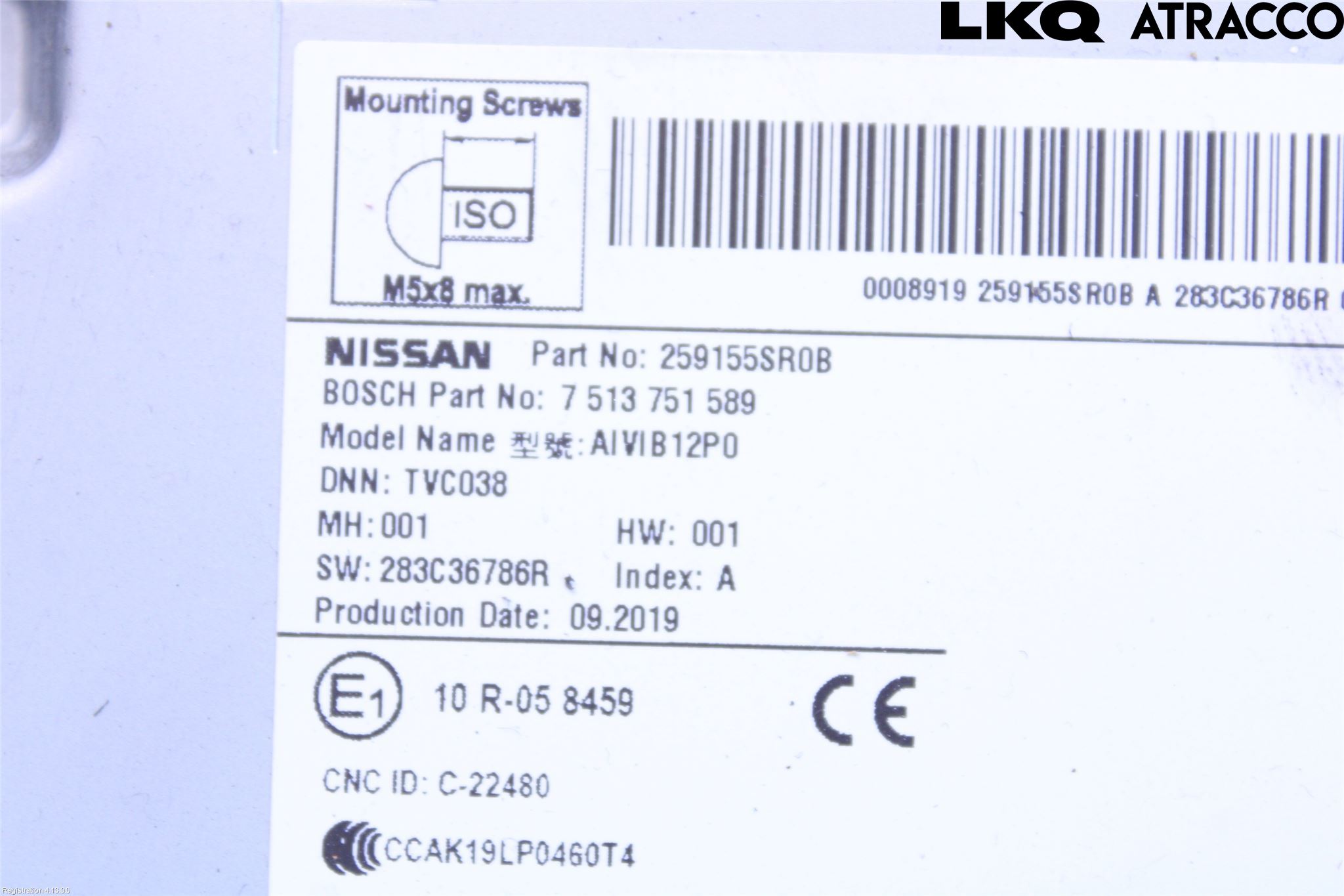 Nissan LEAF 18- Cd Radio - Multimediapanel