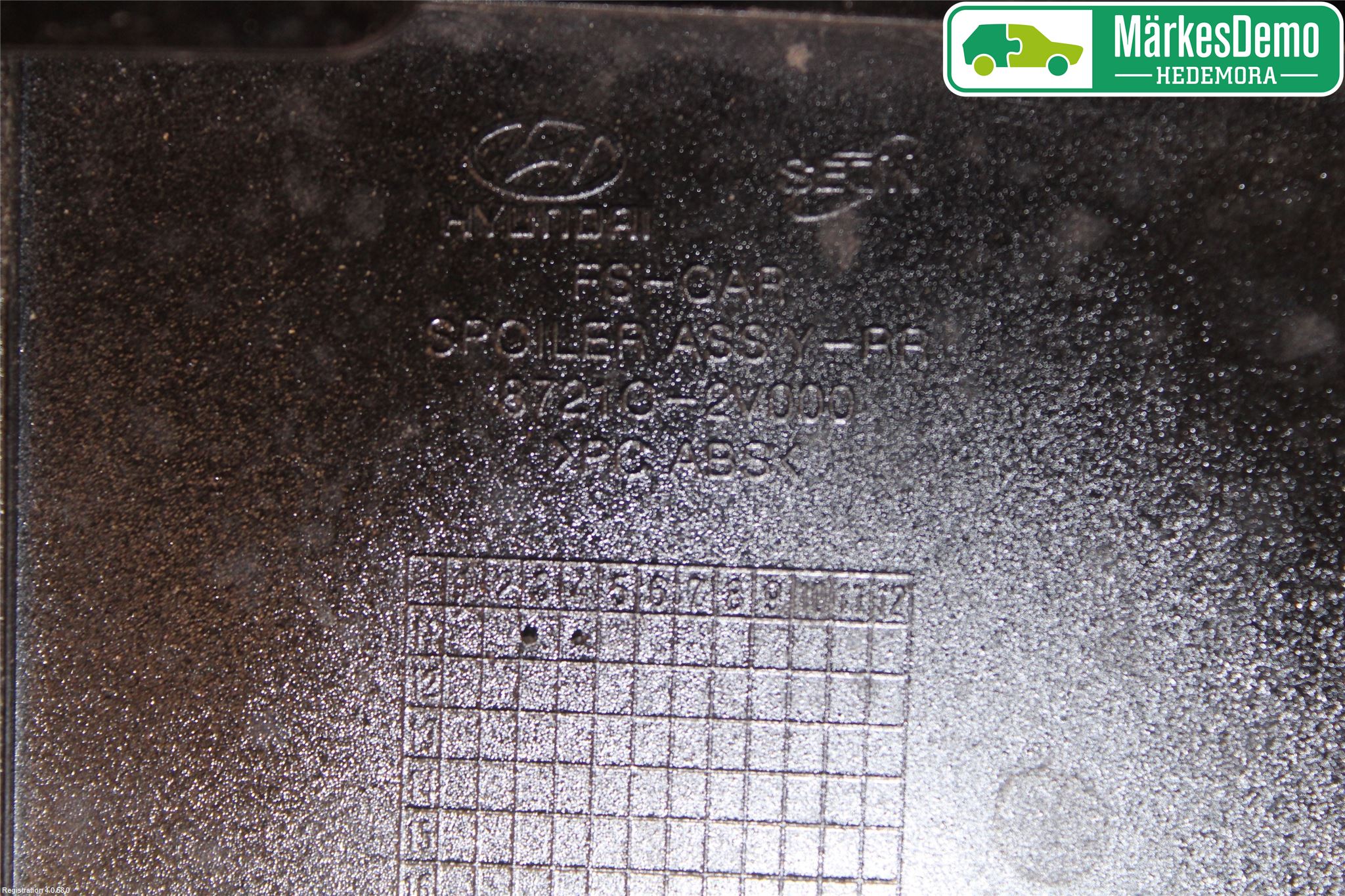 Hyundai VELOSTER 12-17 Spoiler Baklucka