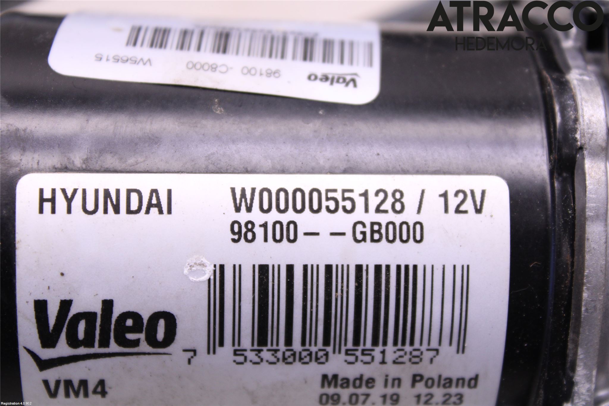 Hyundai i20 GB 15-20 Torkarmekanism Vindruta